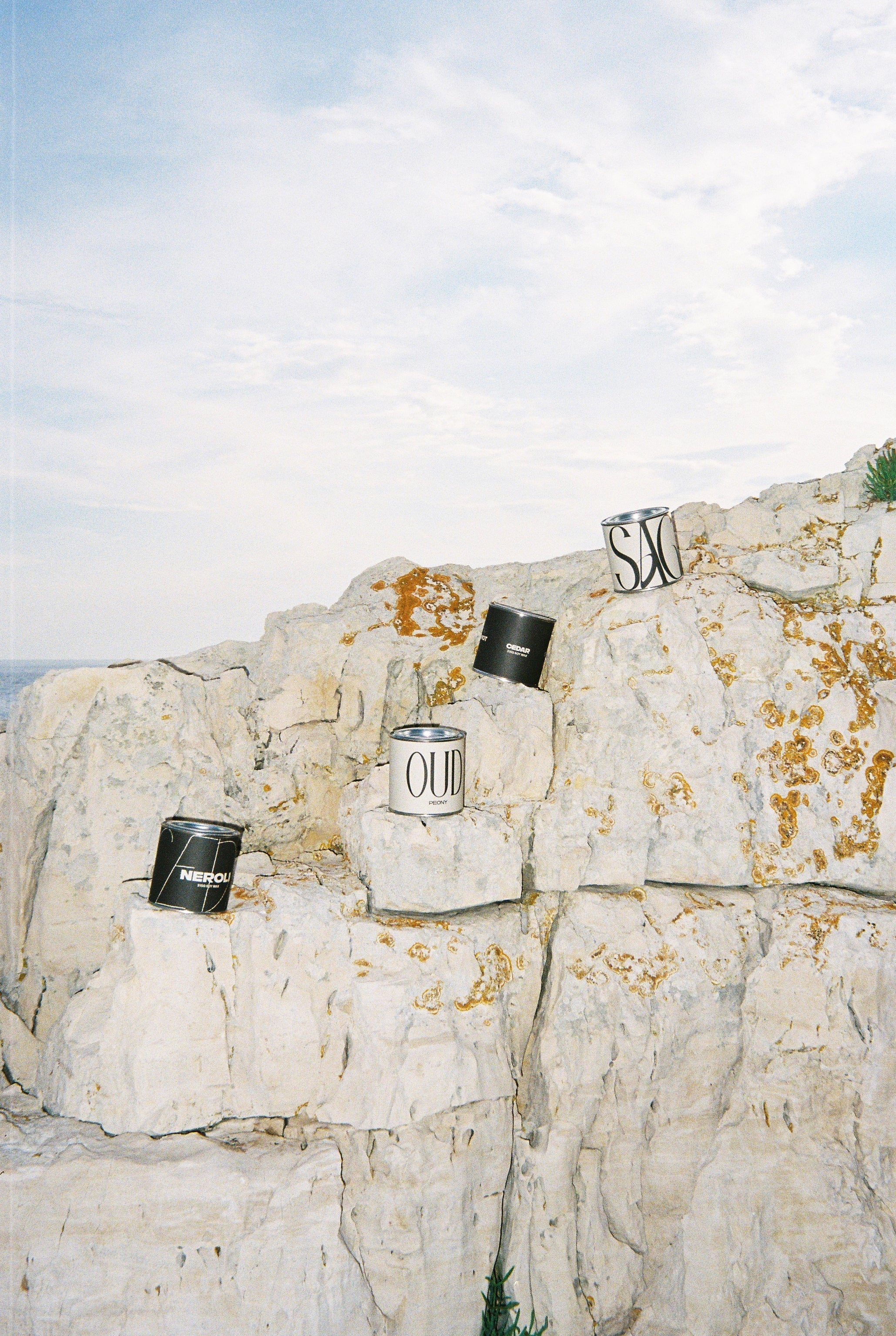 soy candle metal tins - neroli