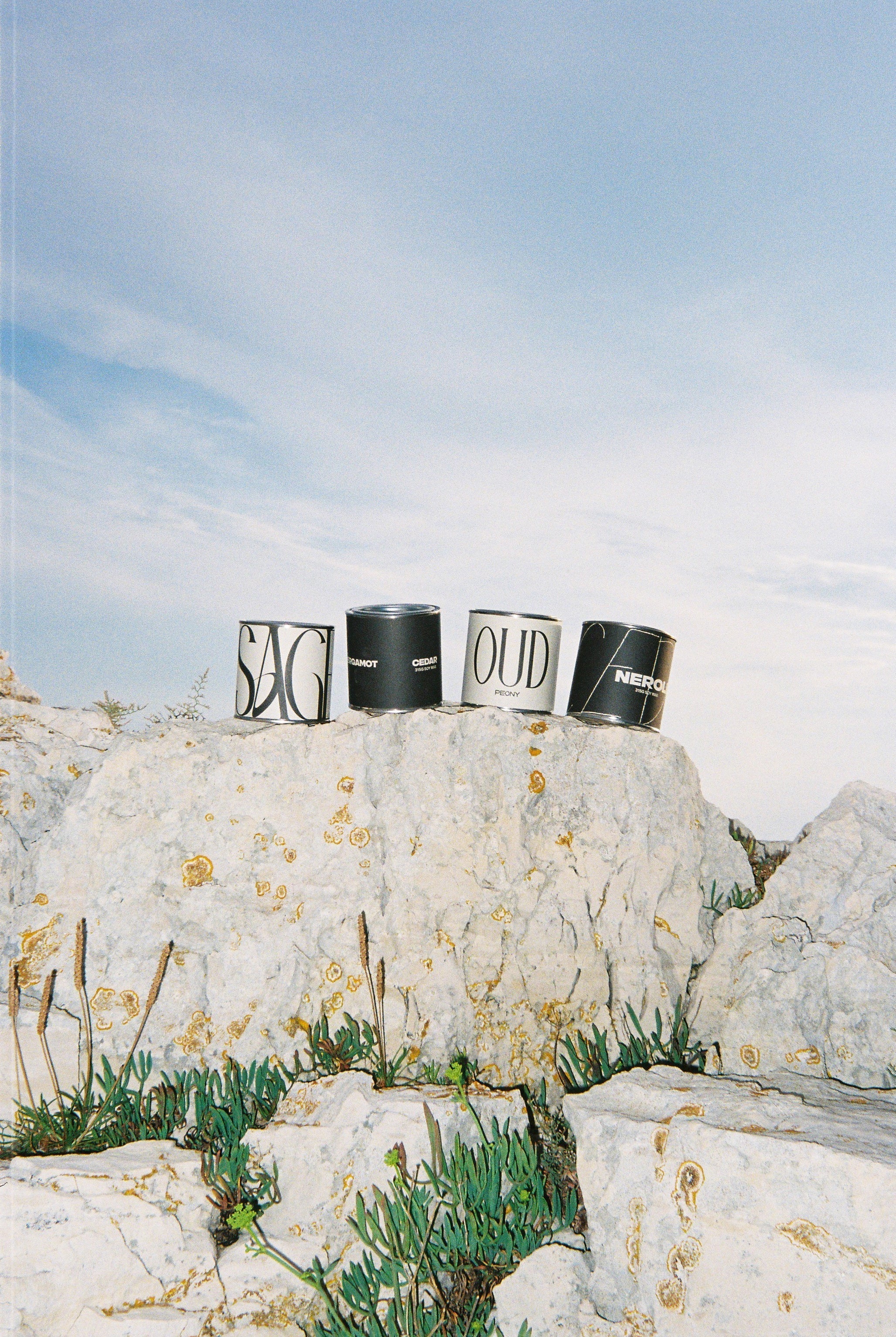 soy candle metal tins - neroli