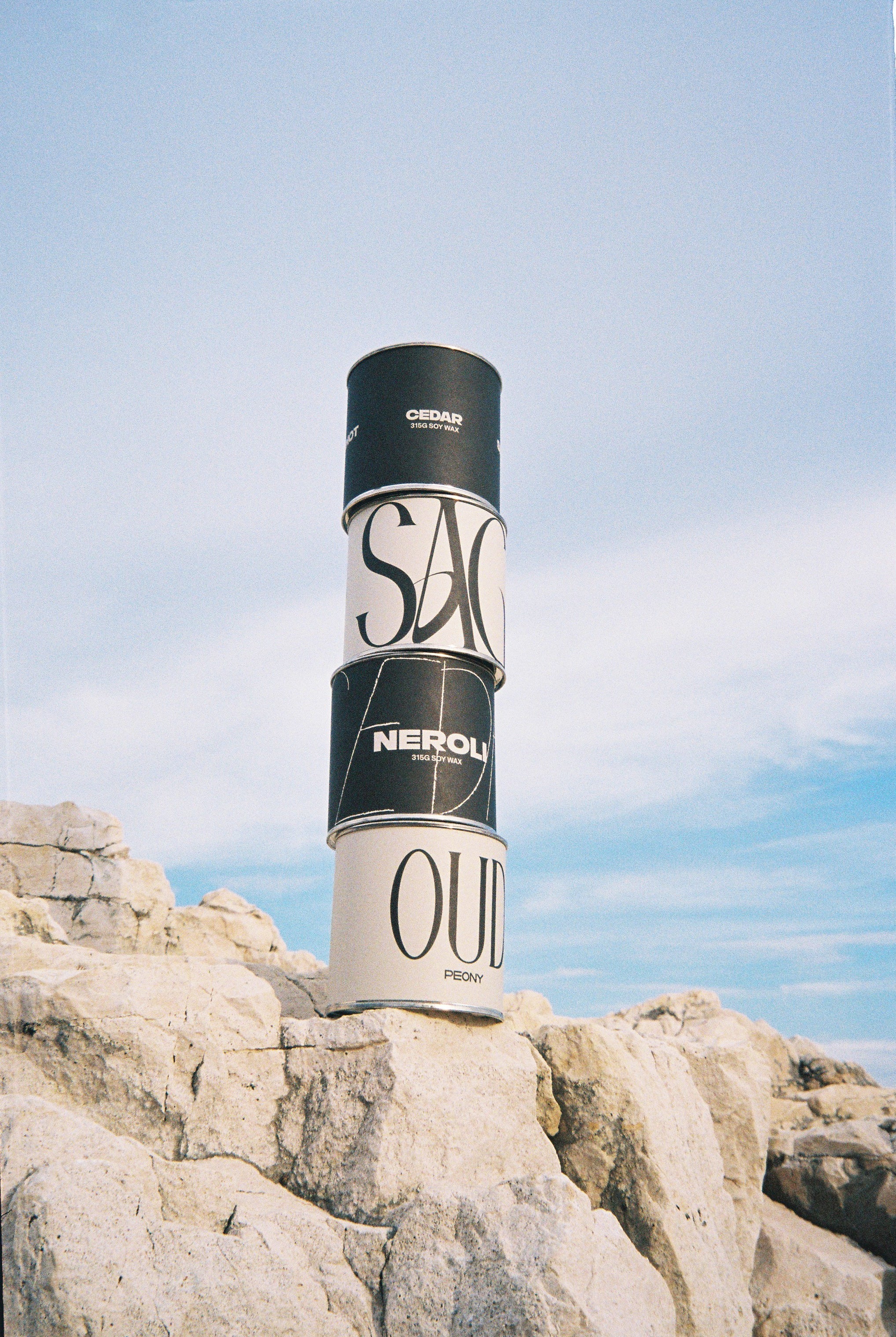 soy candle metal tins - neroli
