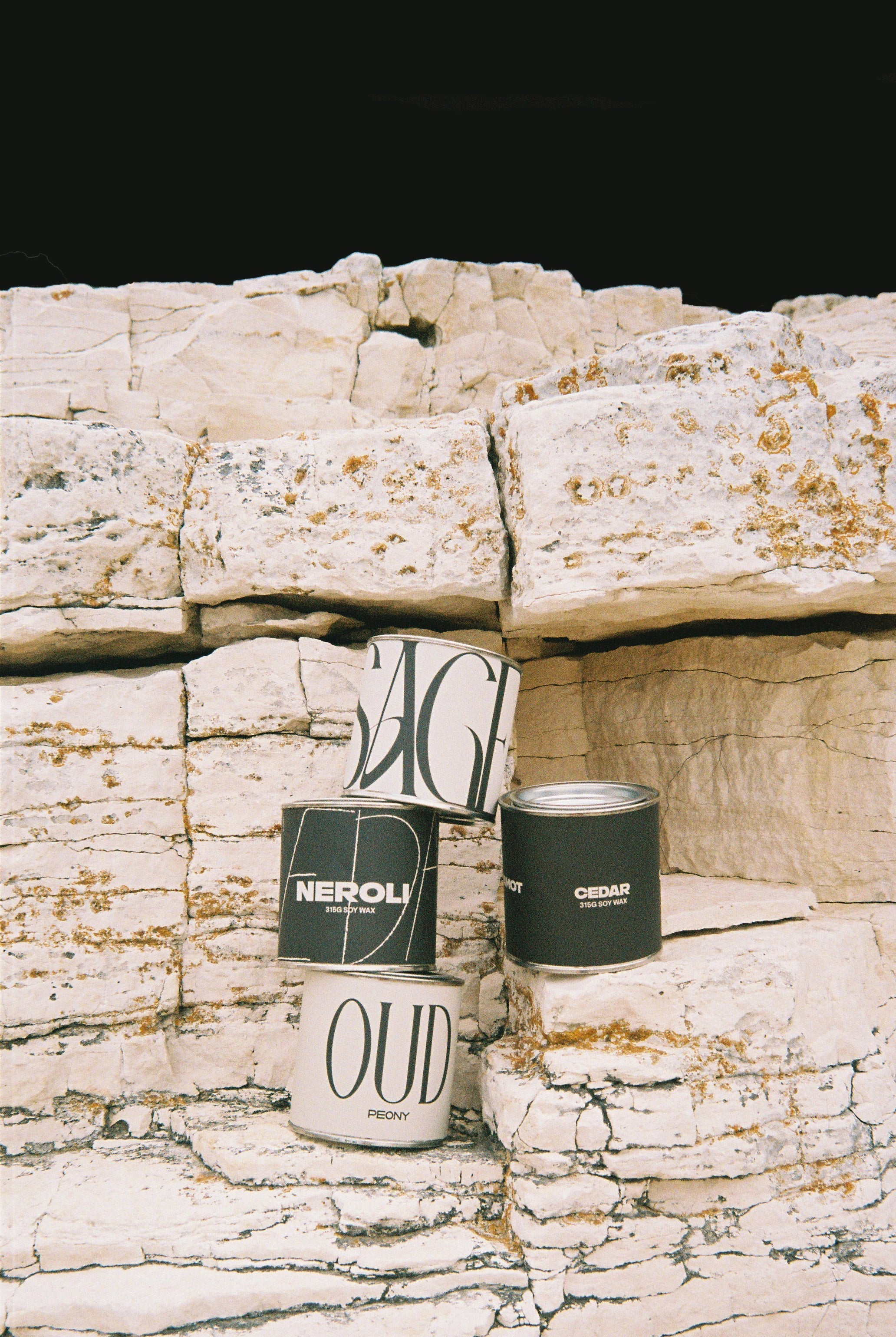 soy candle metal tins - neroli