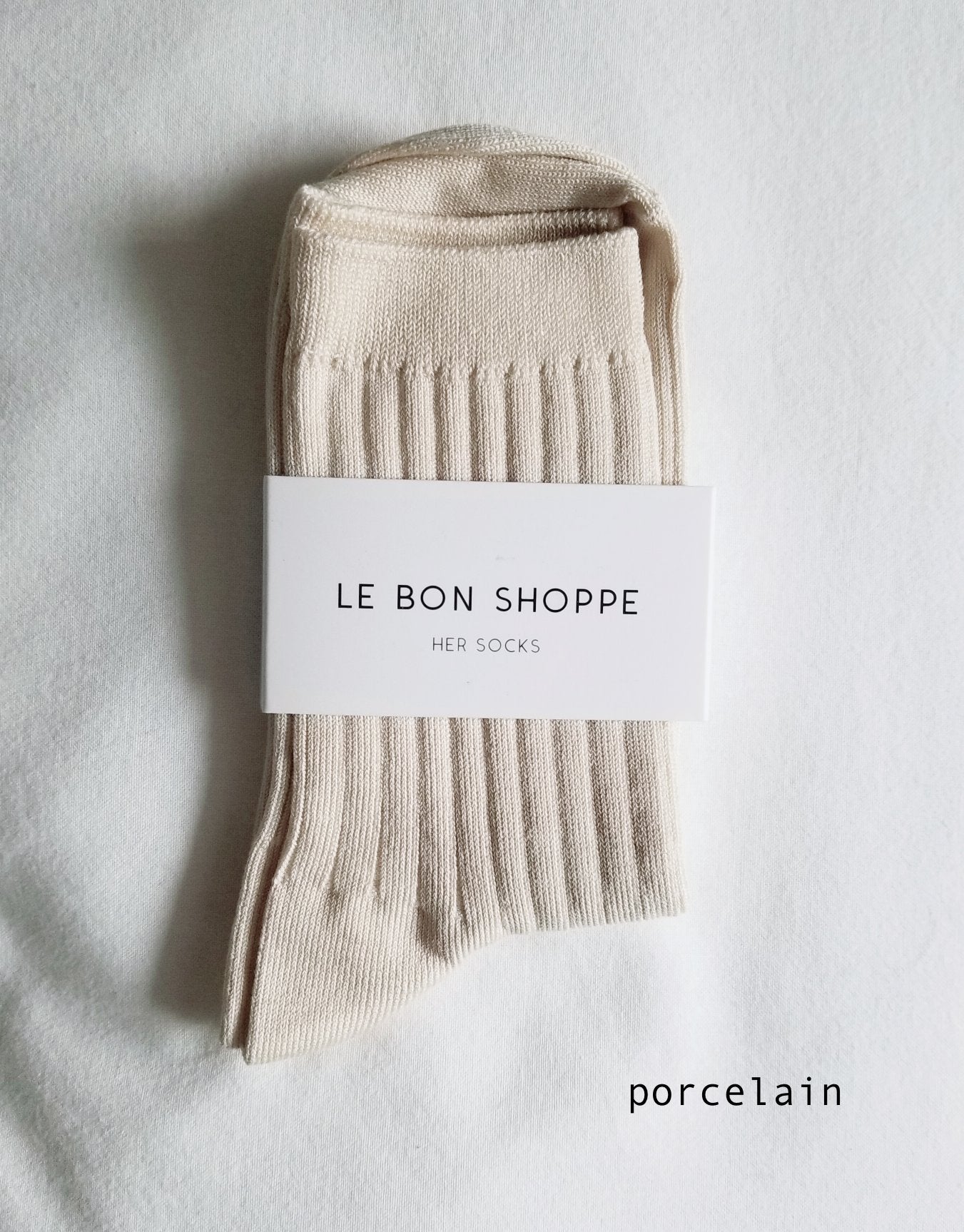 Her porcelain socks