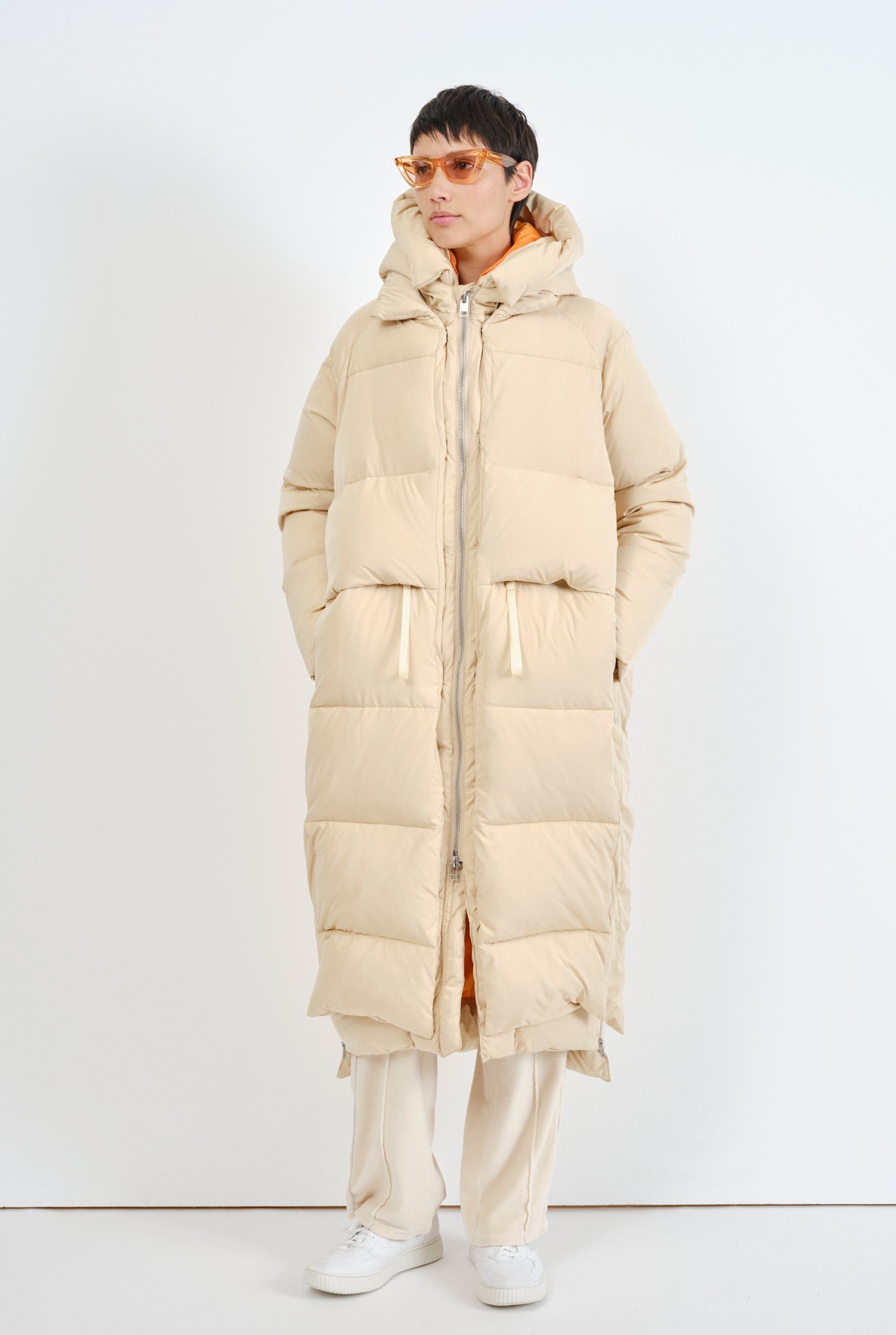 winter puffer coat Lourdes sand