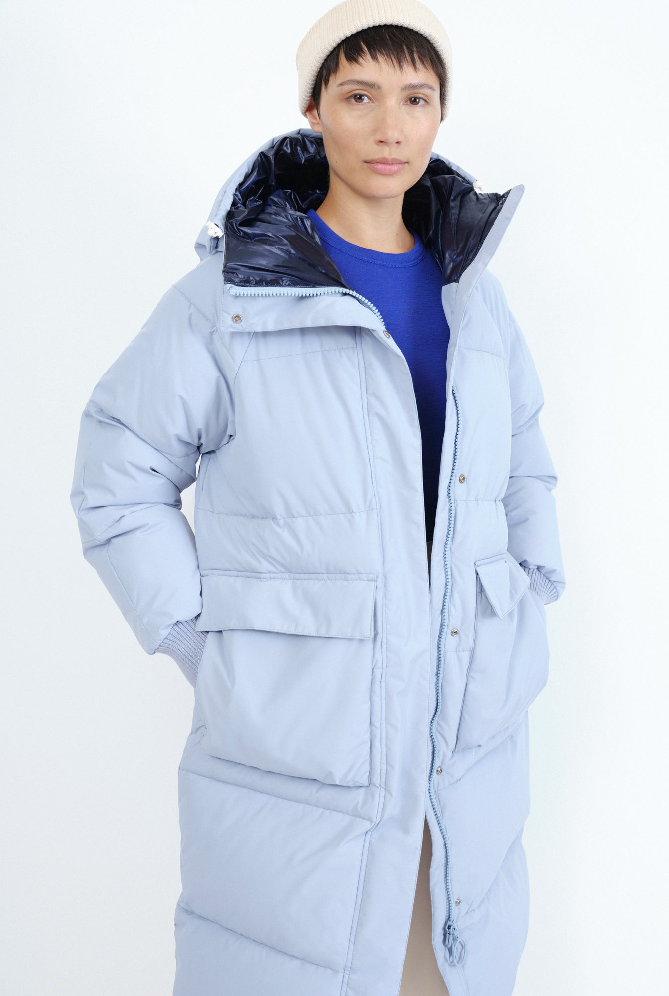 winter puffer coat Ry dusk