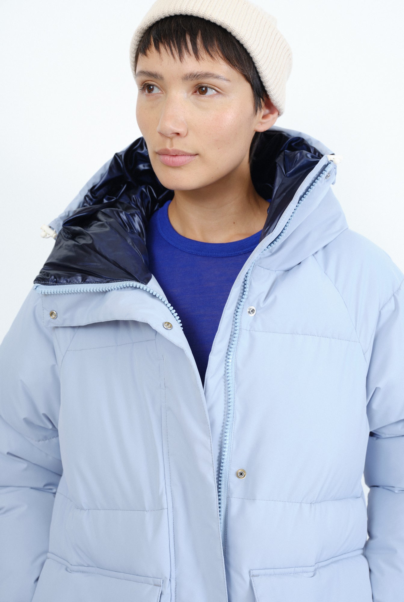 winter puffer coat Ry dusk