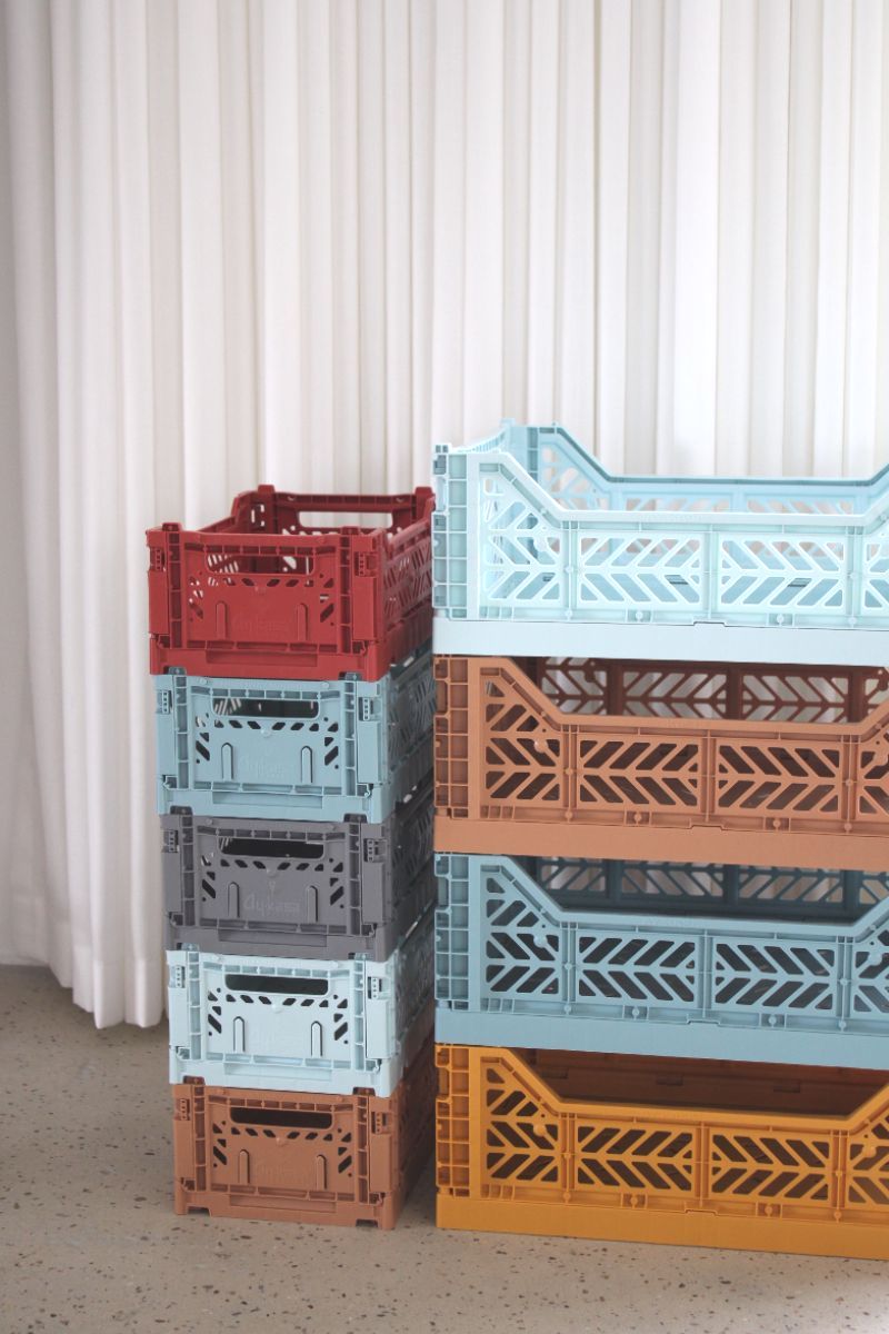 stackable storage box midi teal