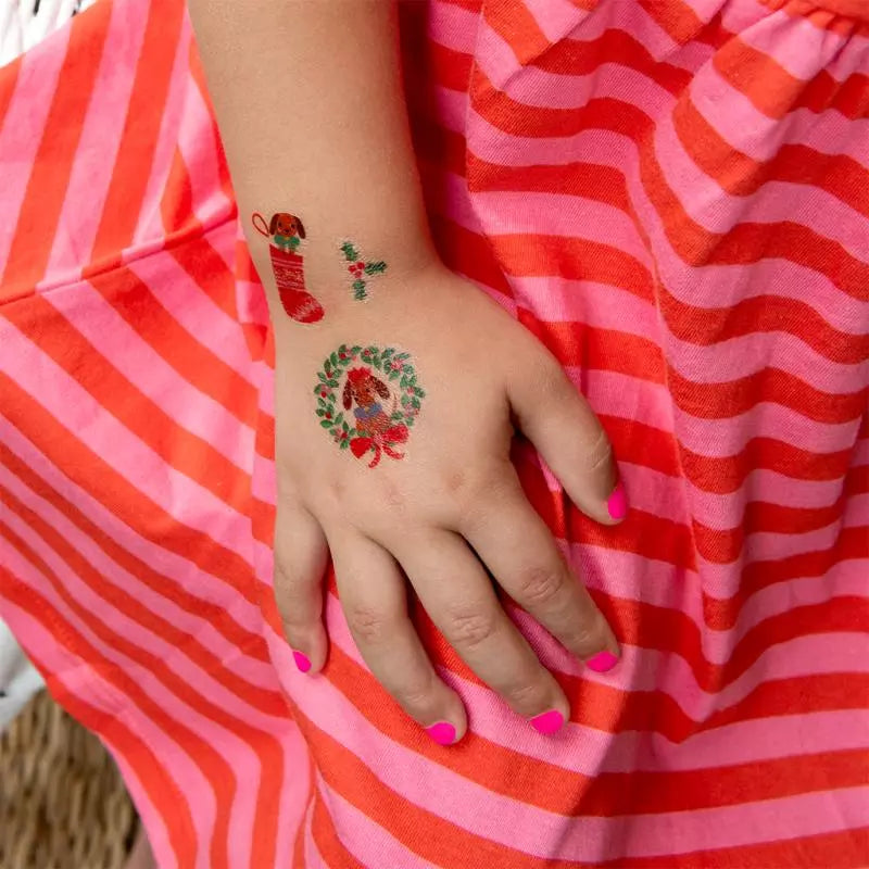 Festive Sausage Dog tattoo