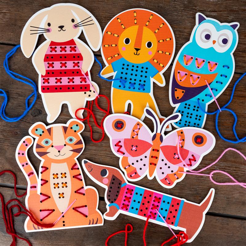 wooden bunny sewing kit