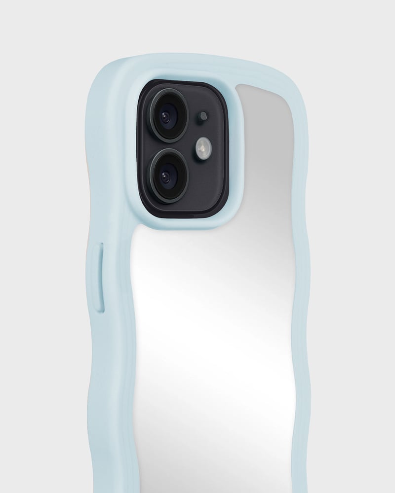 mobile phone cover Wavy mineral blue/mirror