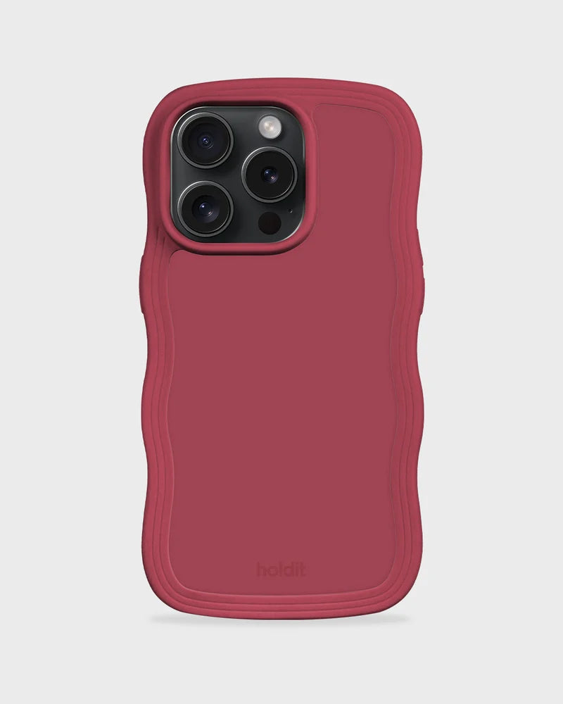 Wavy red velvet mobile phone case