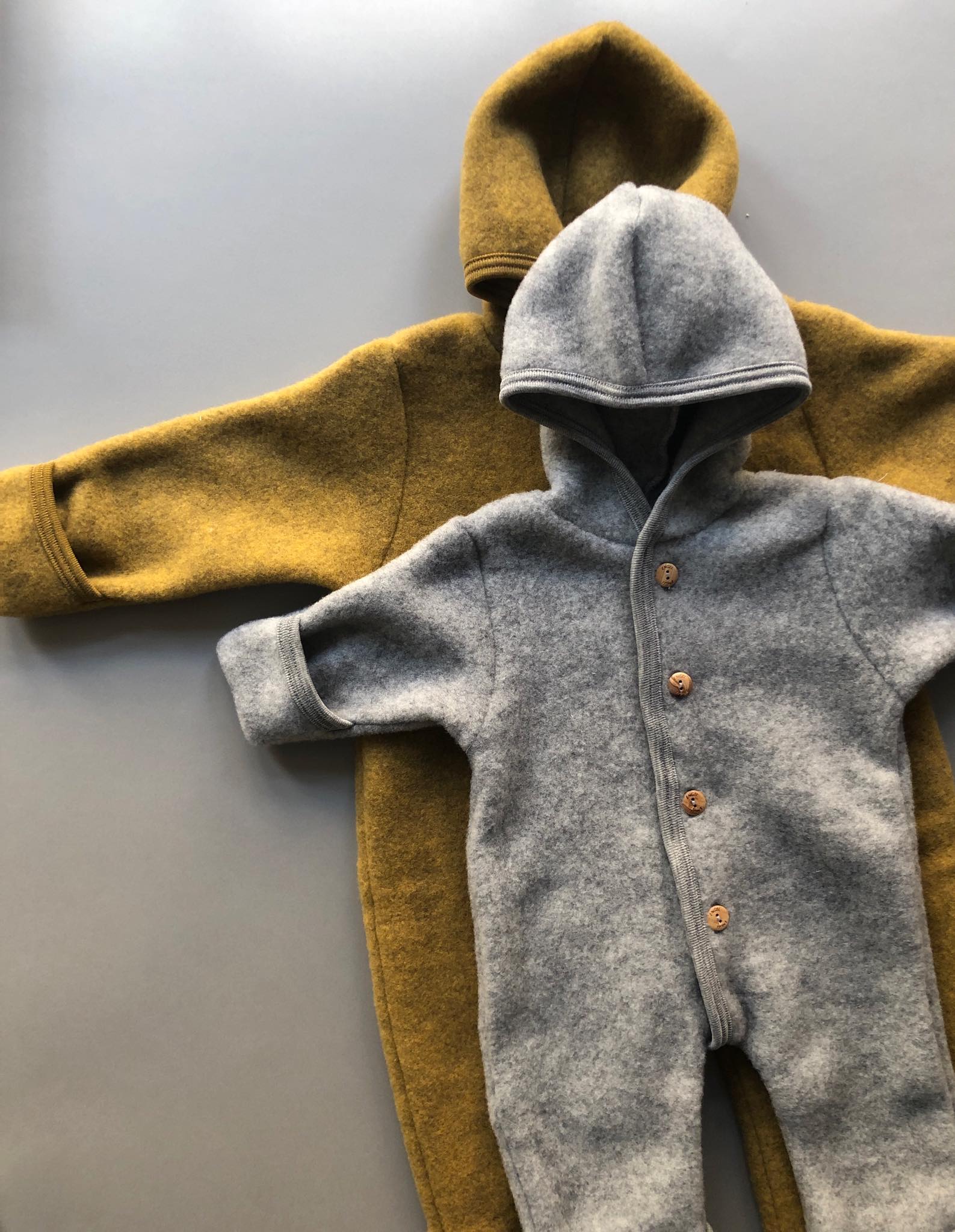 woolen overall light grey