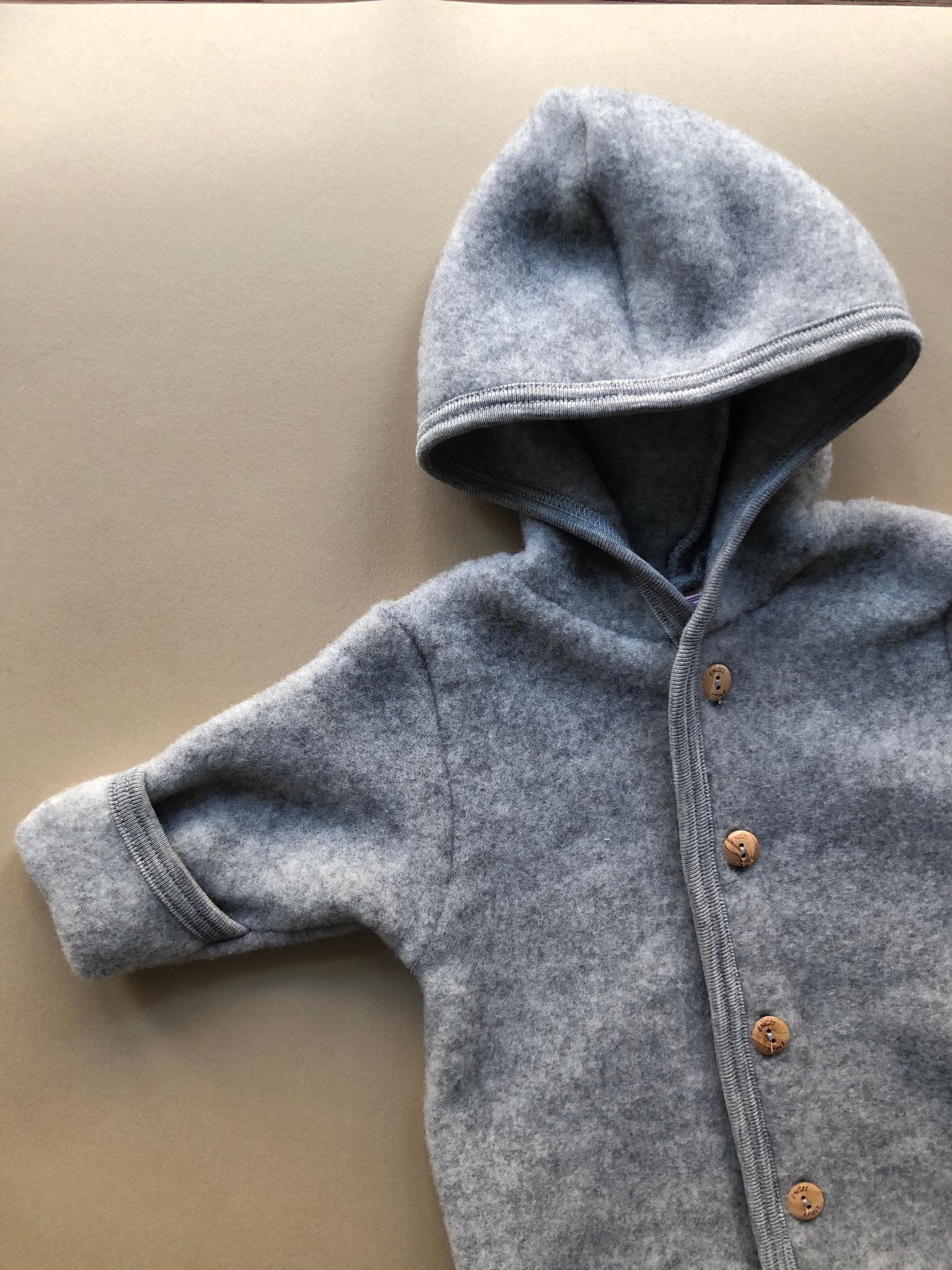 woolen overall light grey