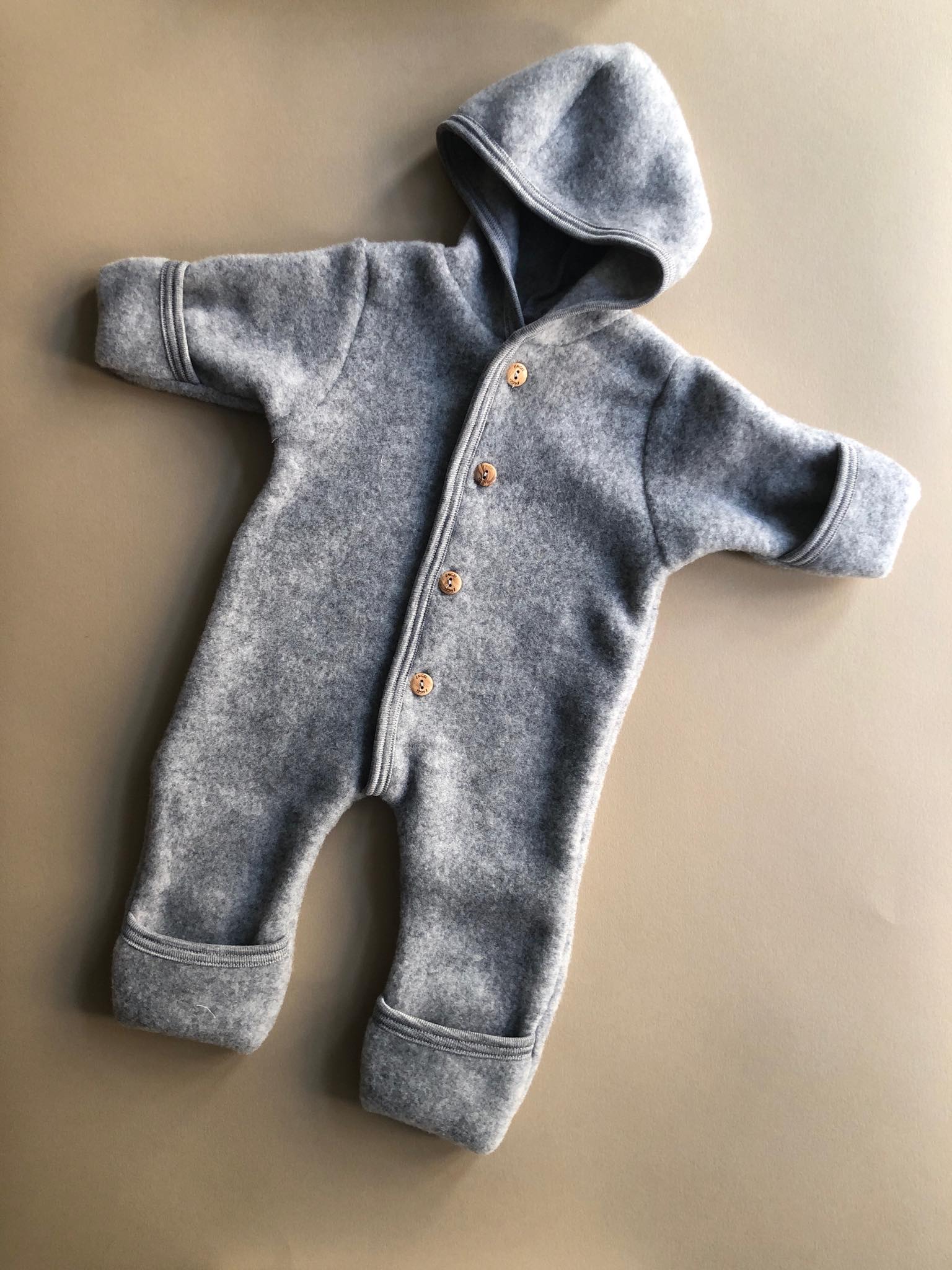 woolen overall light grey