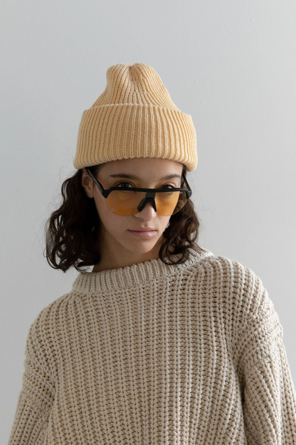 vlněná chunky čepice Port Beanie butter – wildmoon