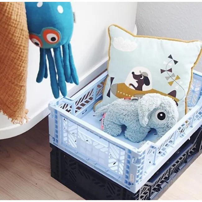 stackable storage box midi baby blue