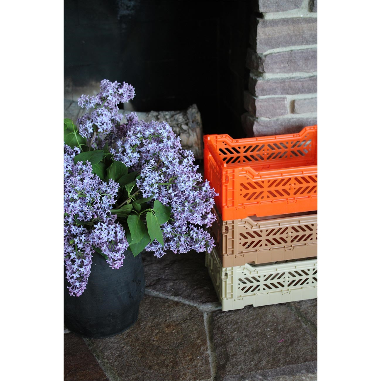 stackable storage box mini orange
