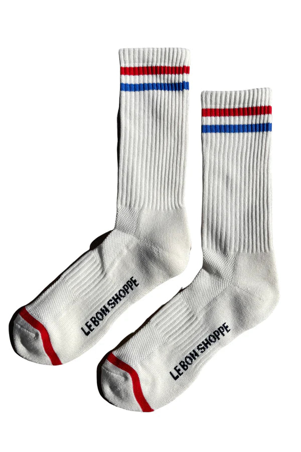 Boyfriend extended socks - Milk