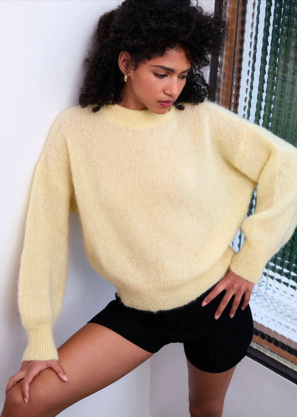 mohair sweater Jane light yellow