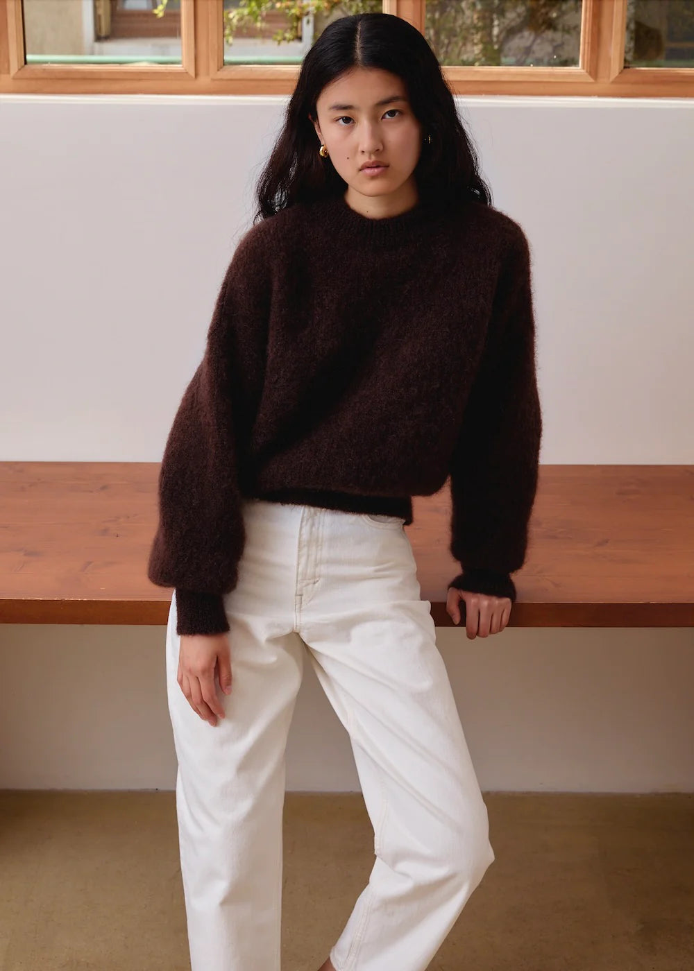 Jane chocolate mohair sweater