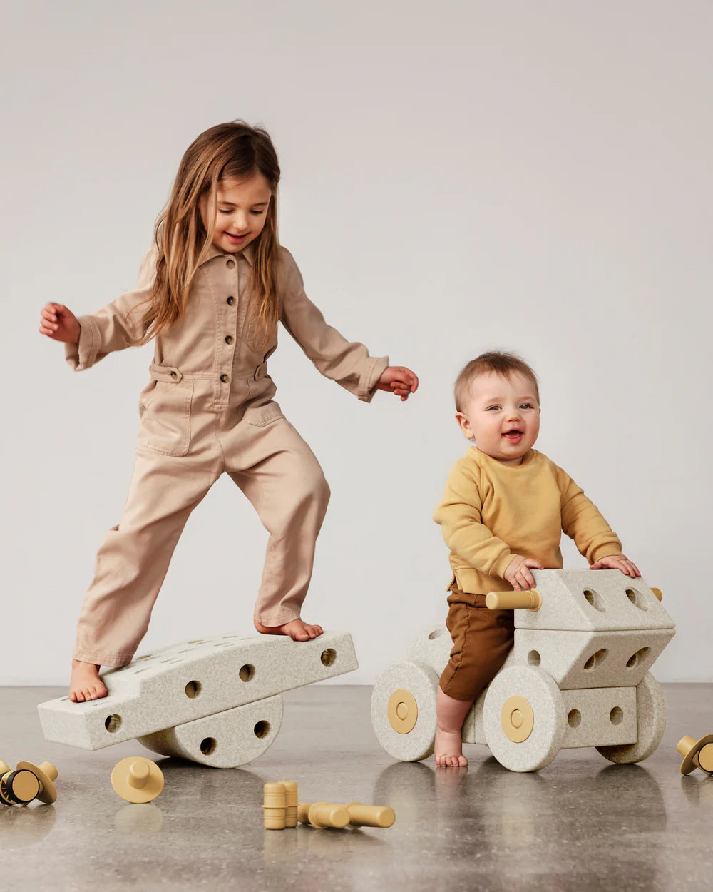 Modu stavebnice Dreamer Set - Sand Grey / Honey Yellow
