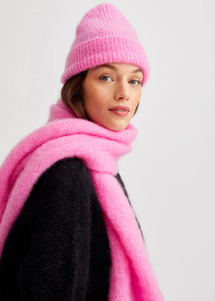 pink mohair scarf