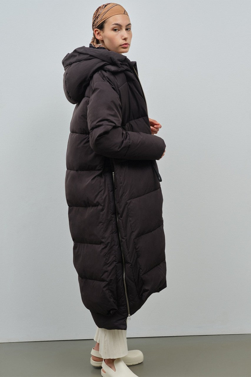 winter puffer coat Lourdes black