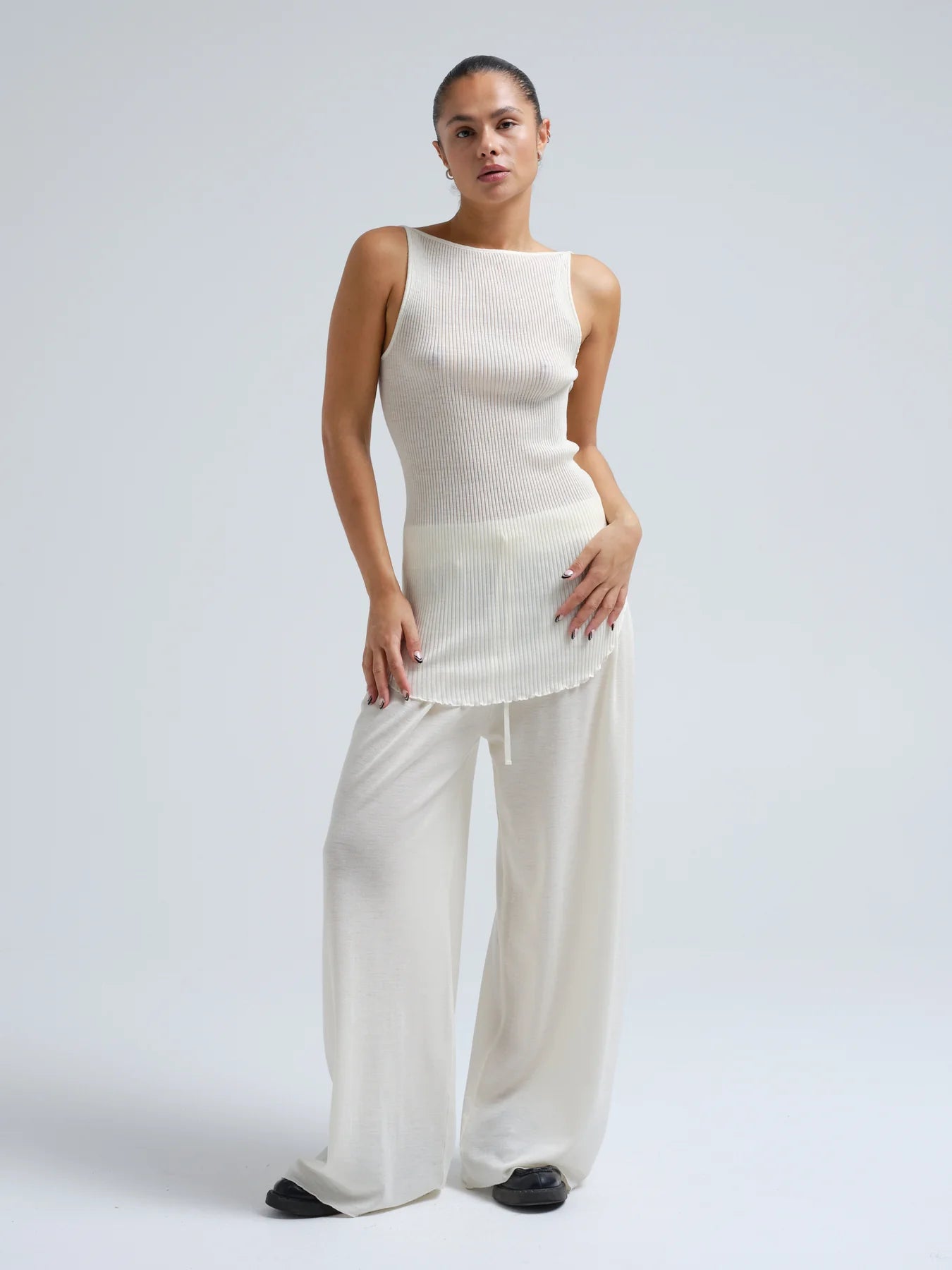Fresco off white tank top