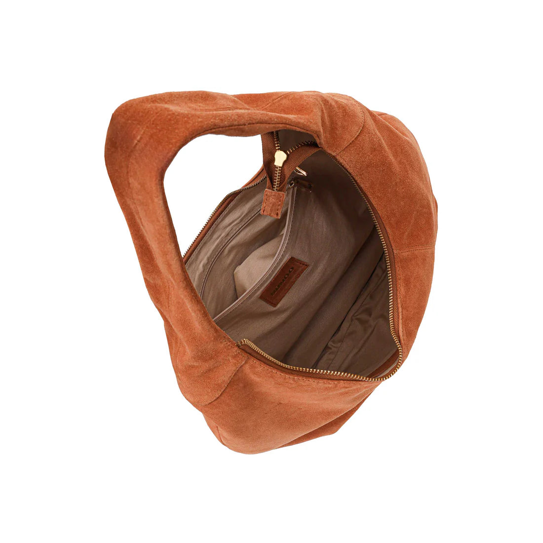 Gabi suede toffee handbag