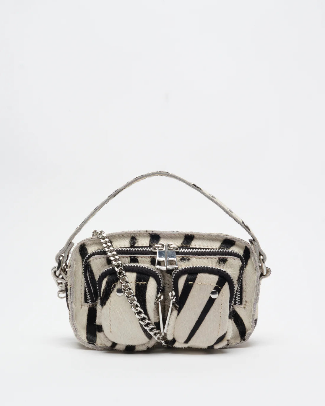 Helena brown striped handbag