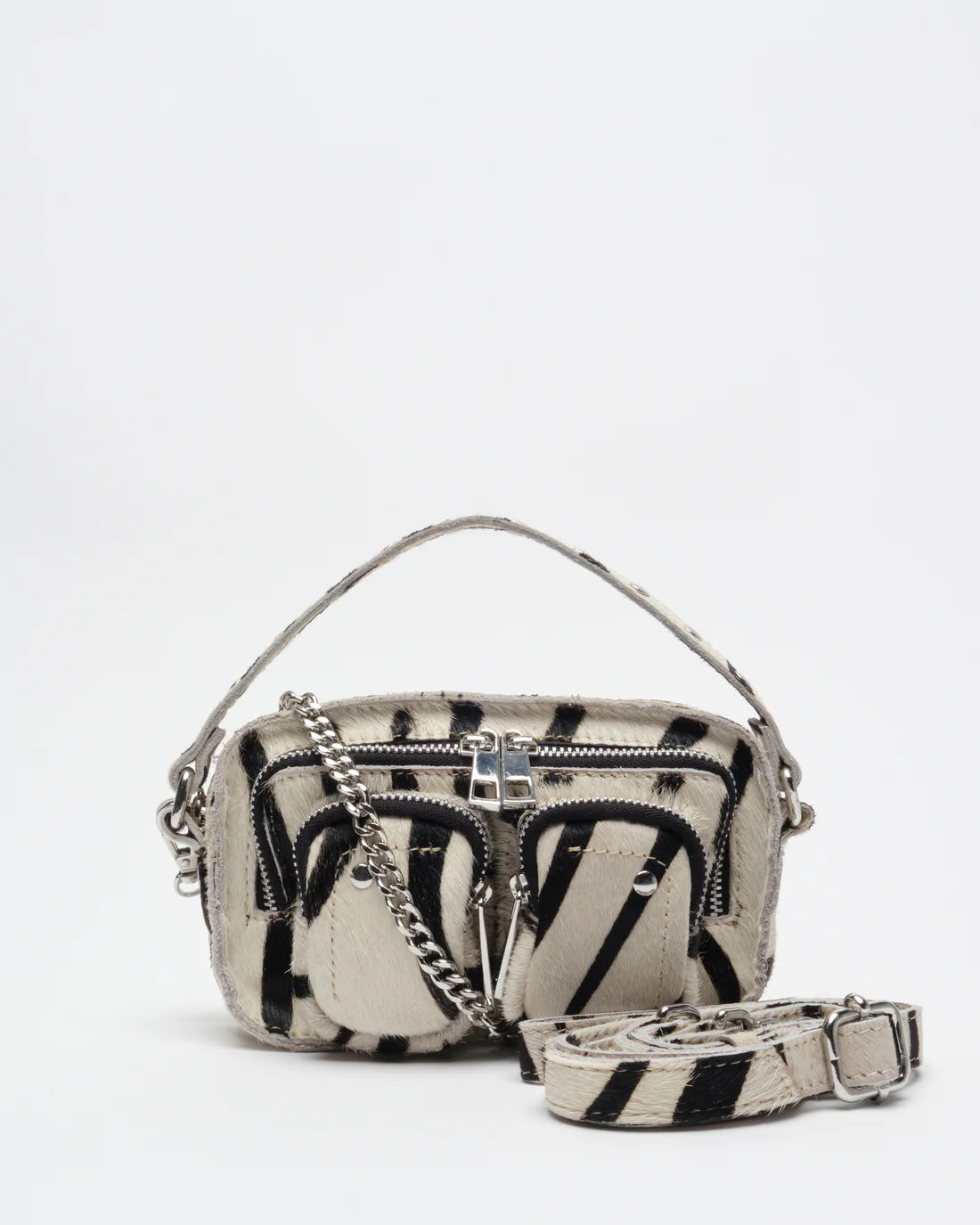 Helena brown striped handbag