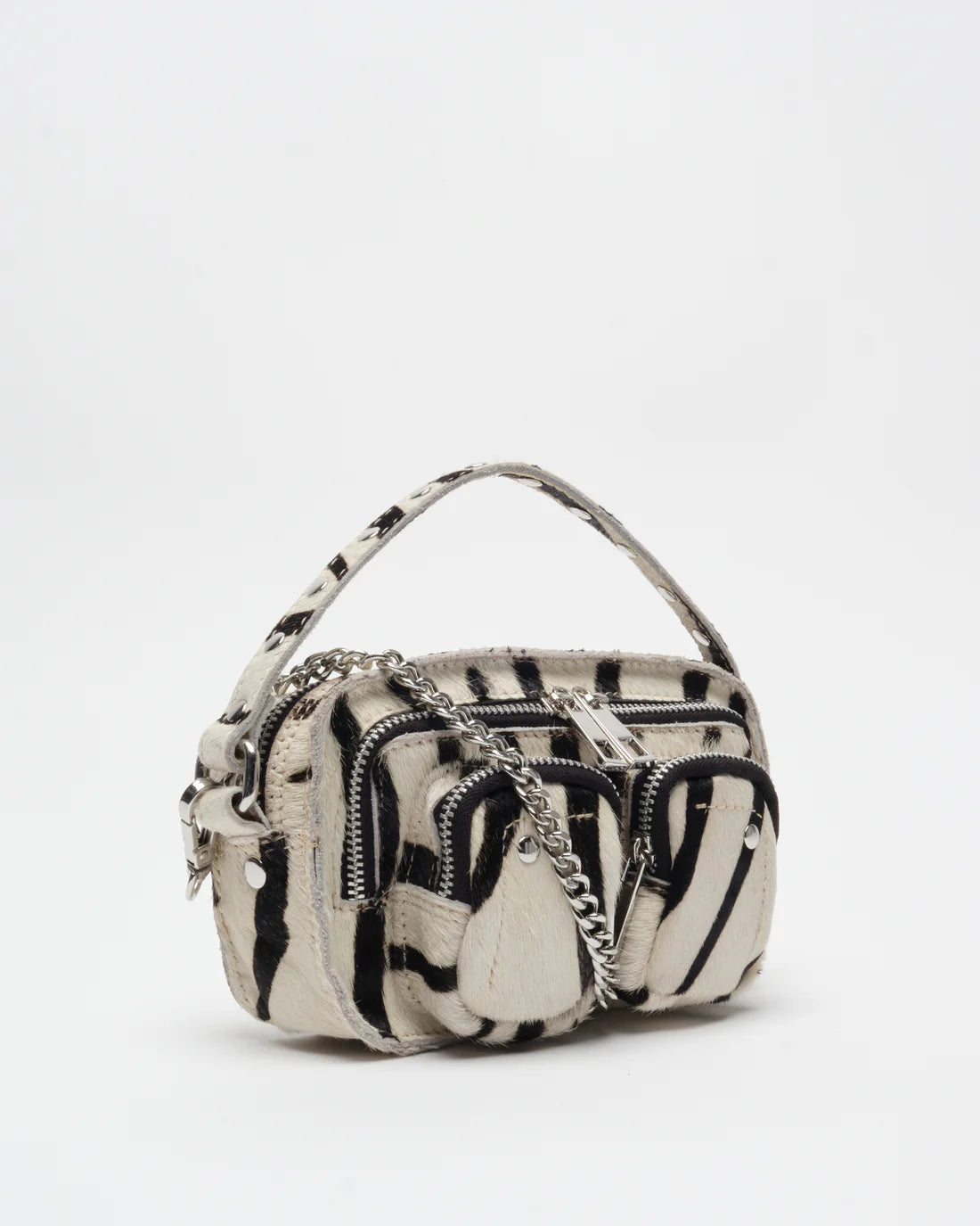 Helena brown striped handbag