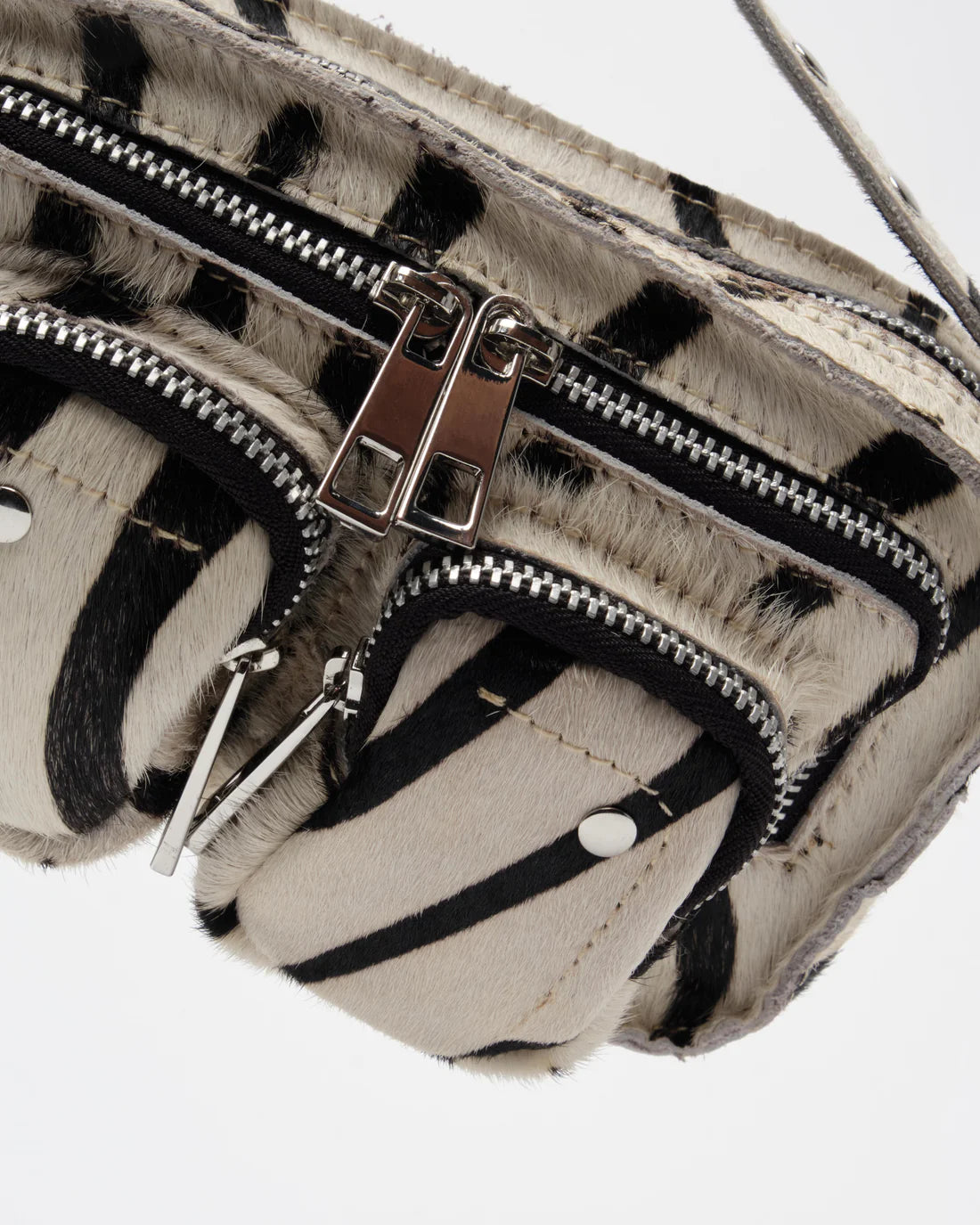 Helena brown striped handbag