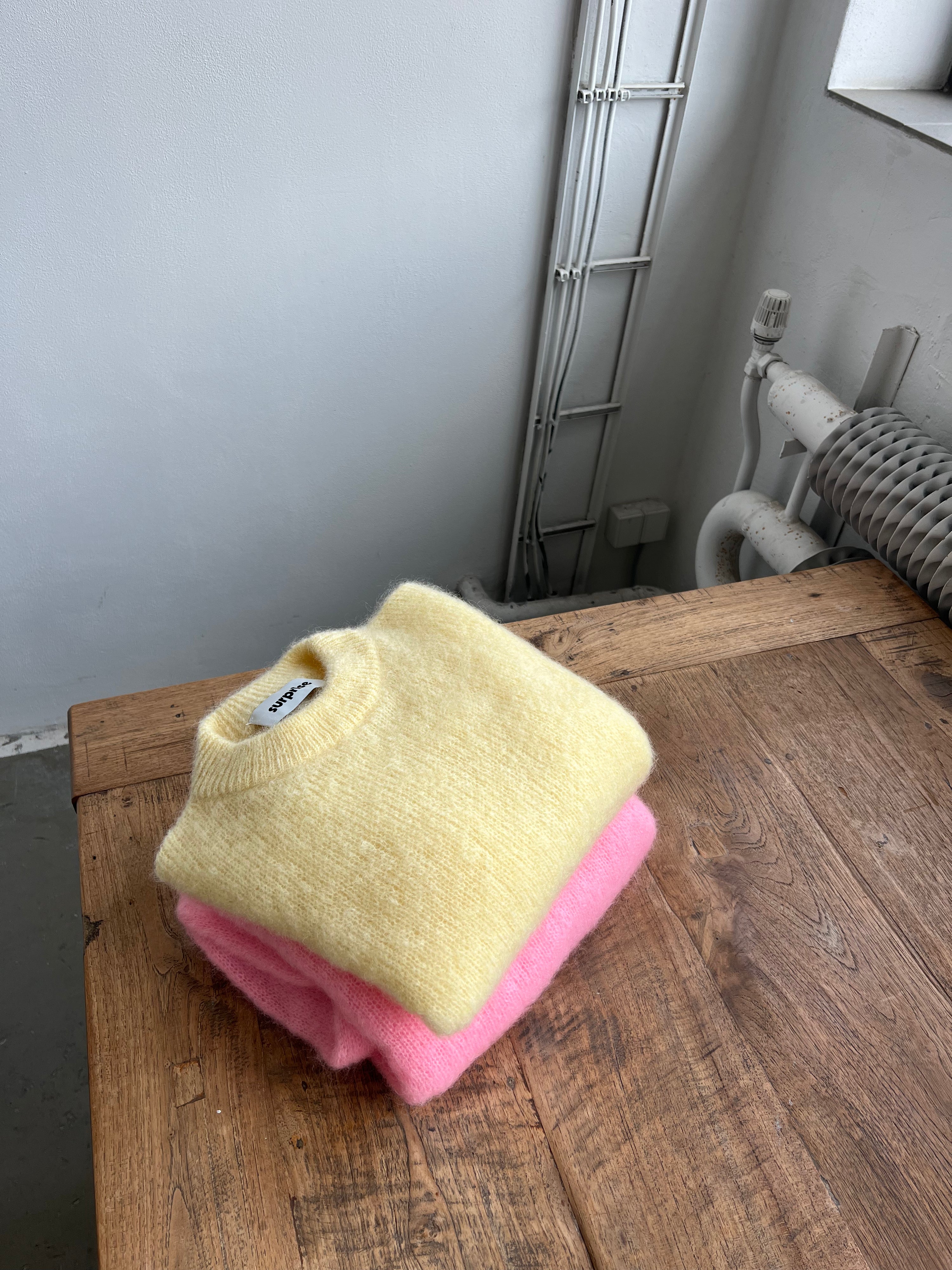 Jane light pink mohair sweater