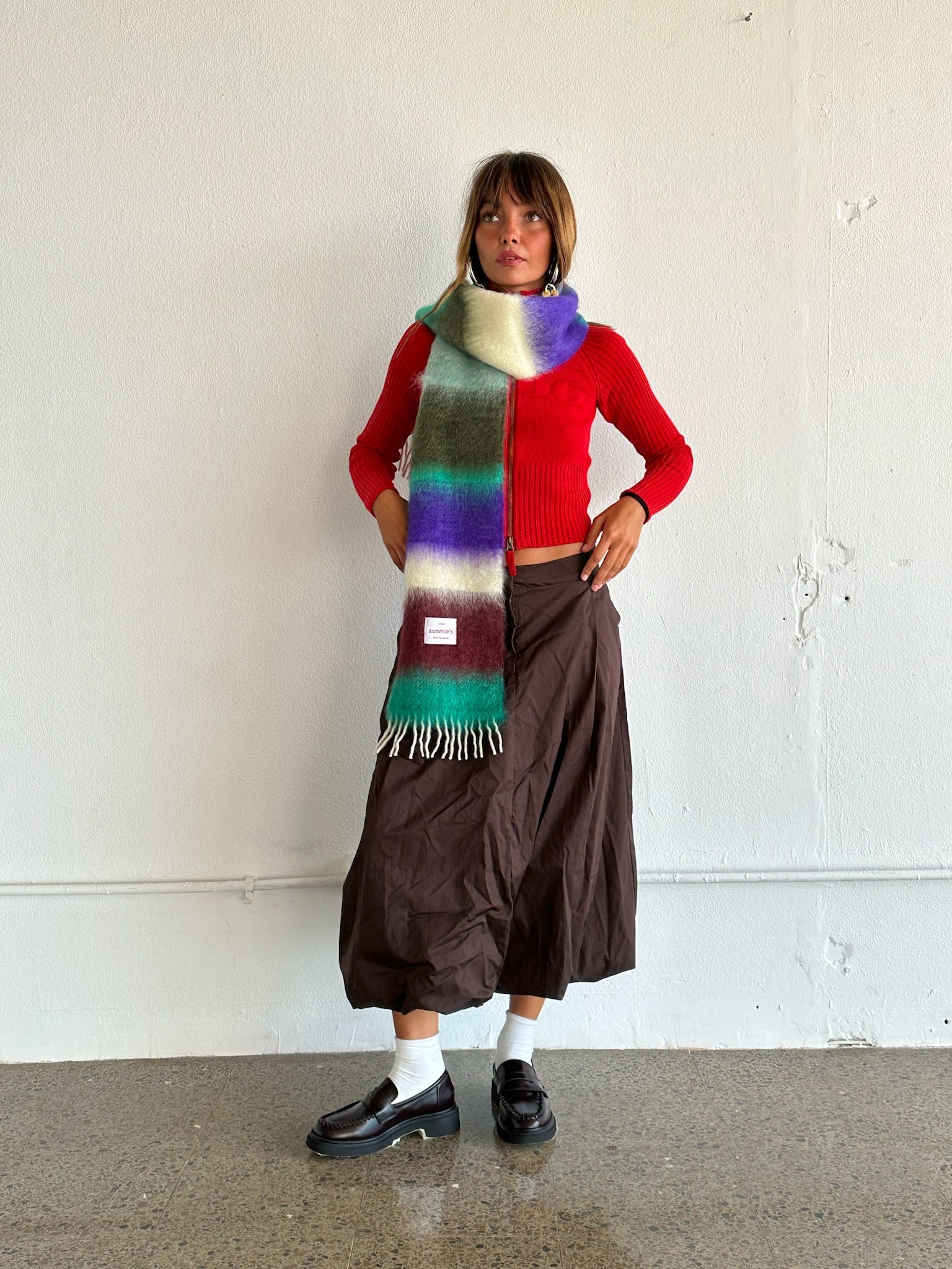 I Only See Him As a Friend mohair and wool scarf
