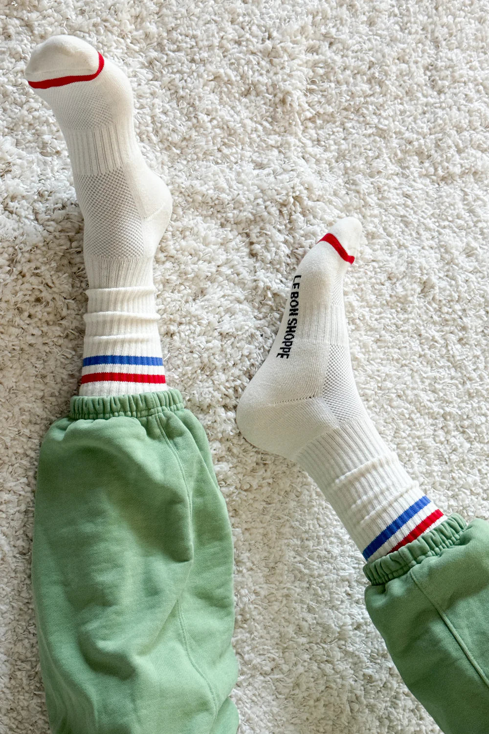 Boyfriend extended socks - Milk