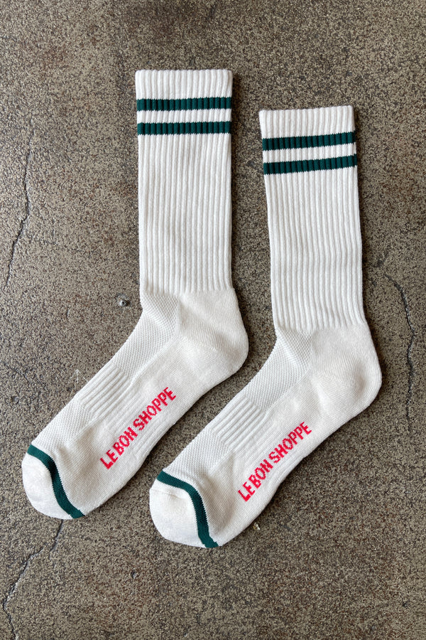 Boyfriend extended socks - Parchment