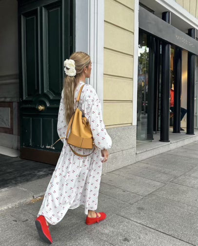 Boheme red ballerinas