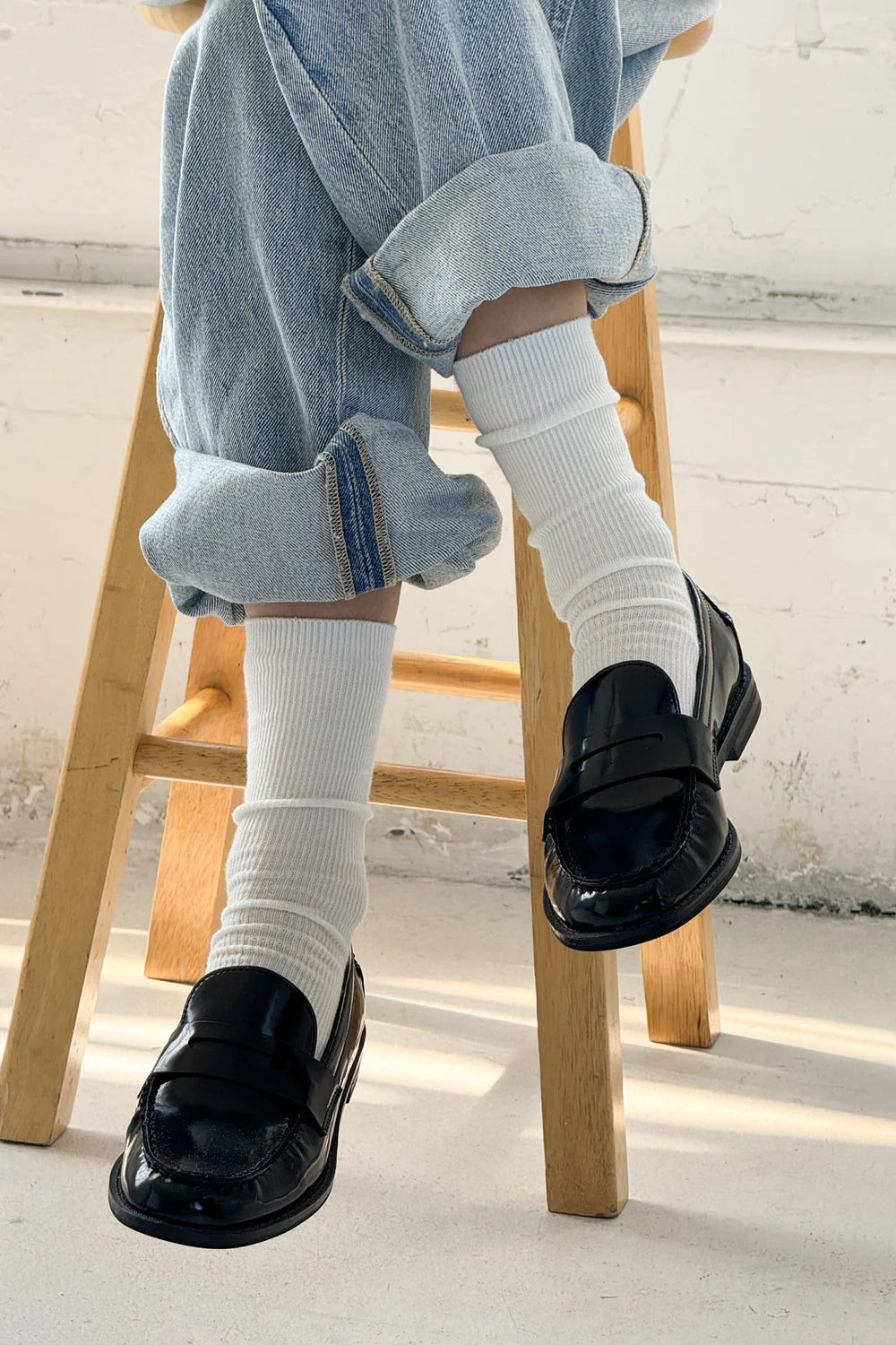 vysoké ponožky Trouser classic white