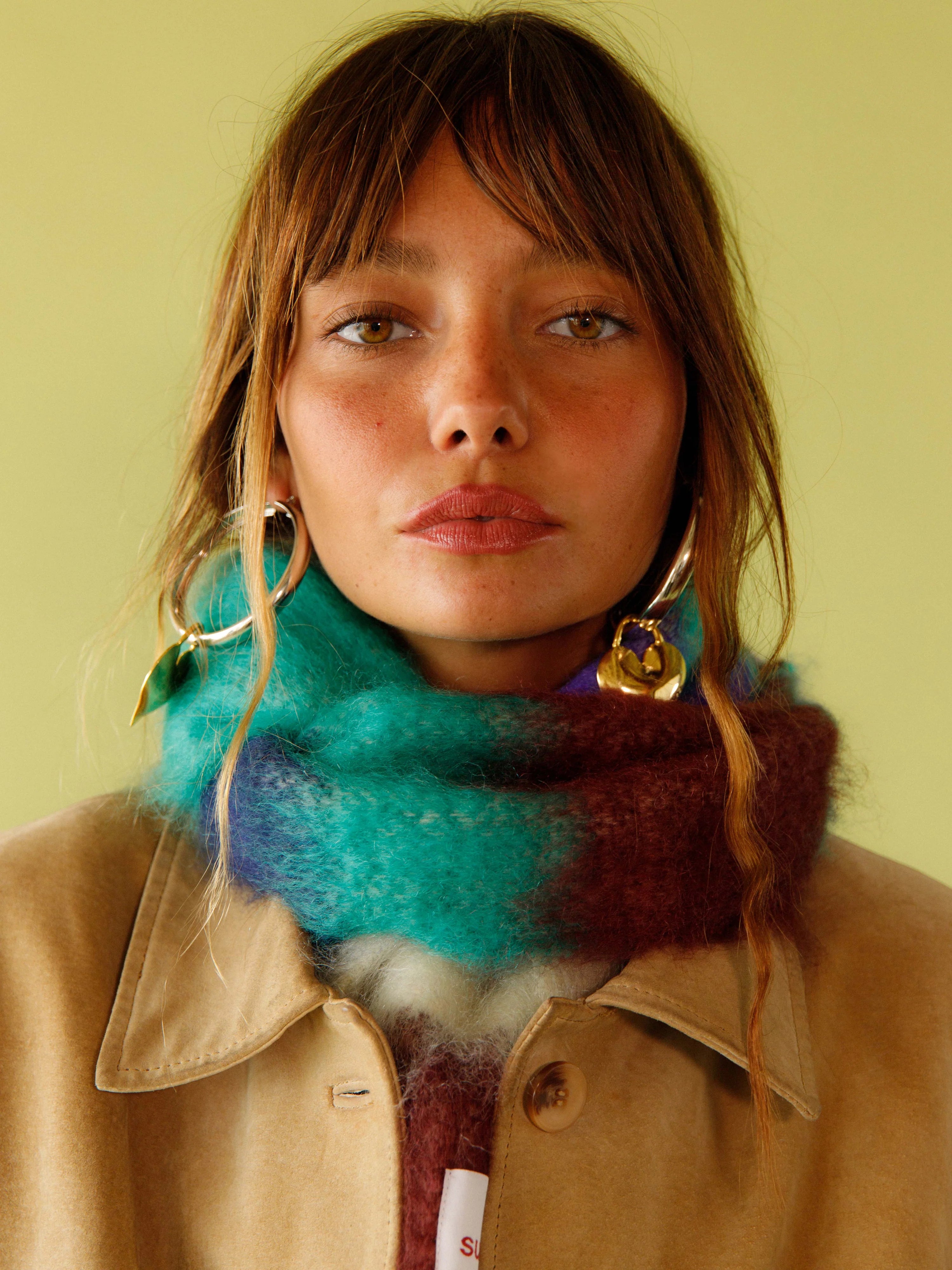 I Only See Him As a Friend mohair and wool scarf