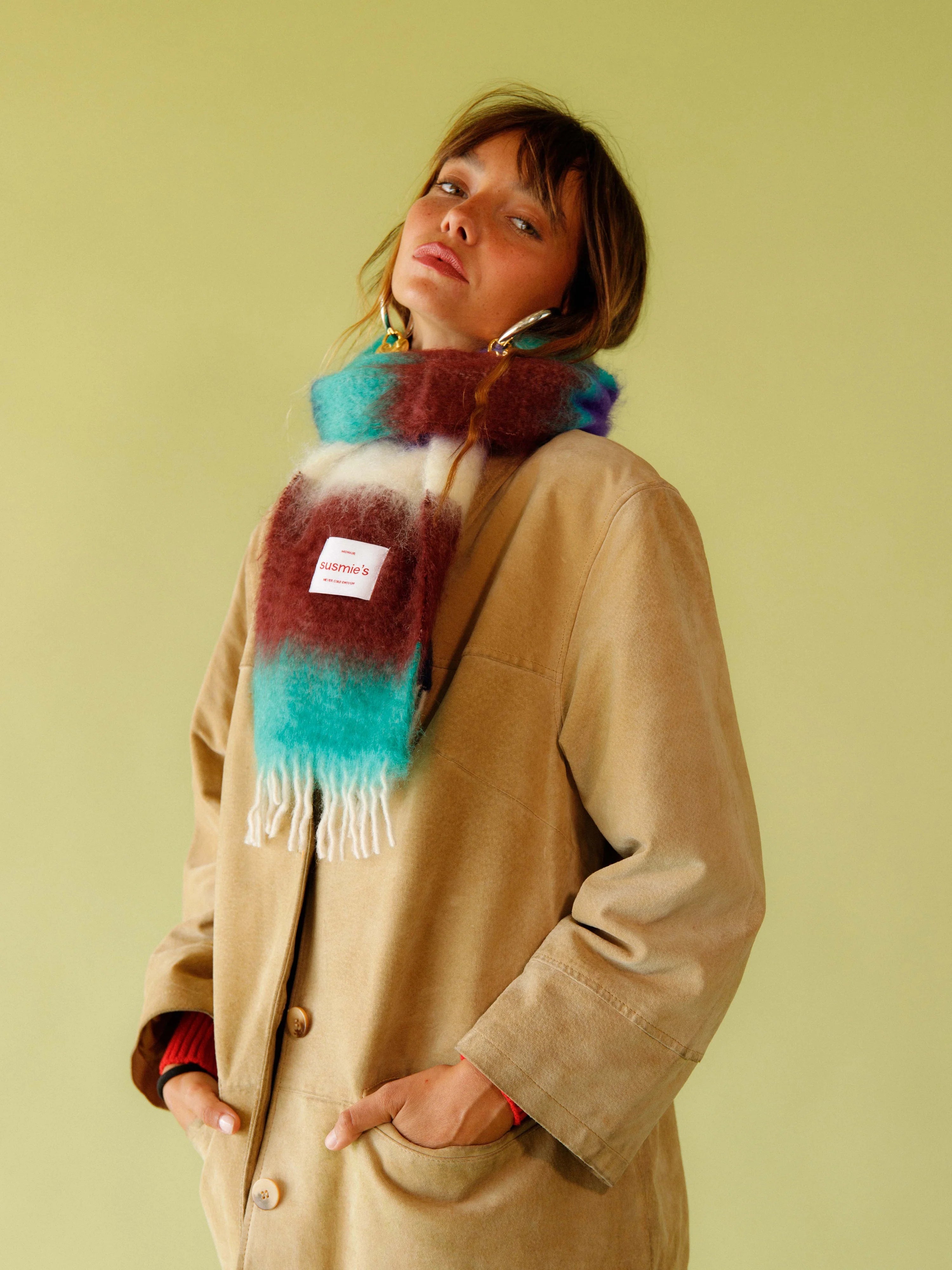 I Only See Him As a Friend mohair and wool scarf