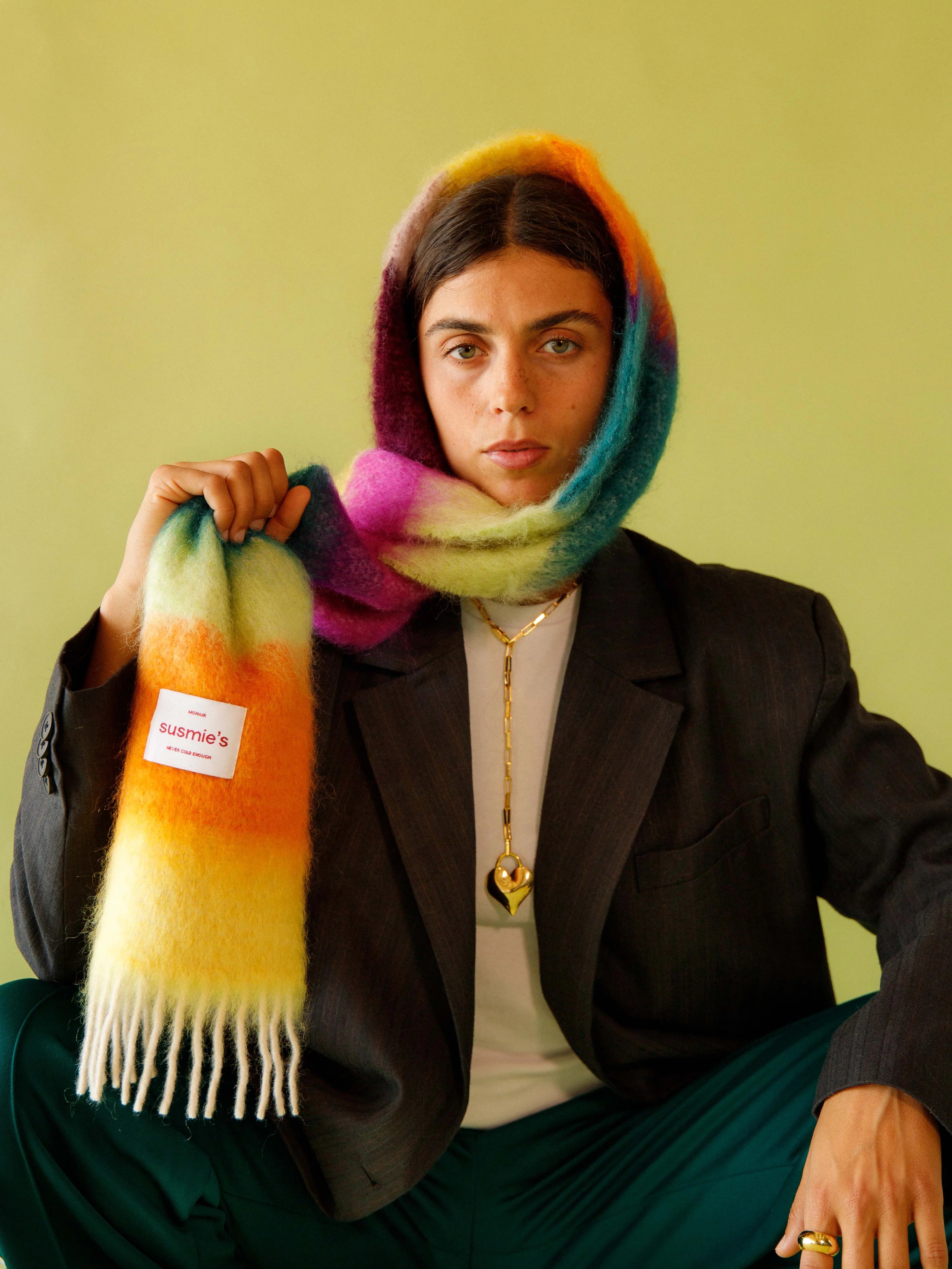 Does It Hurt Me? mohair and wool scarf