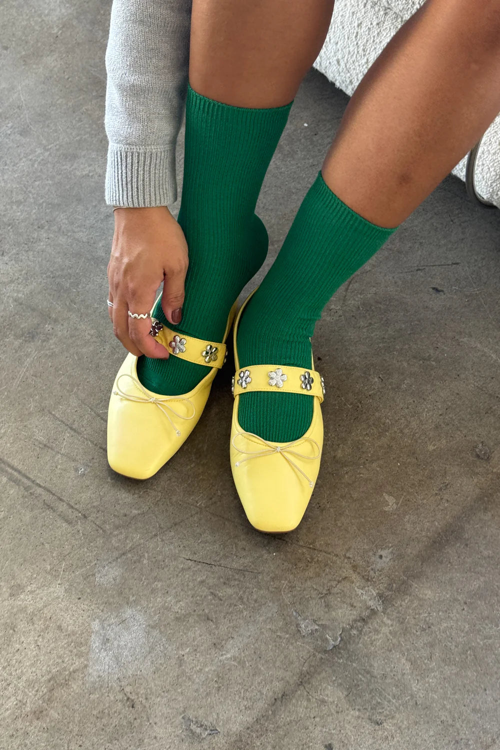 high socks Trouser deep green