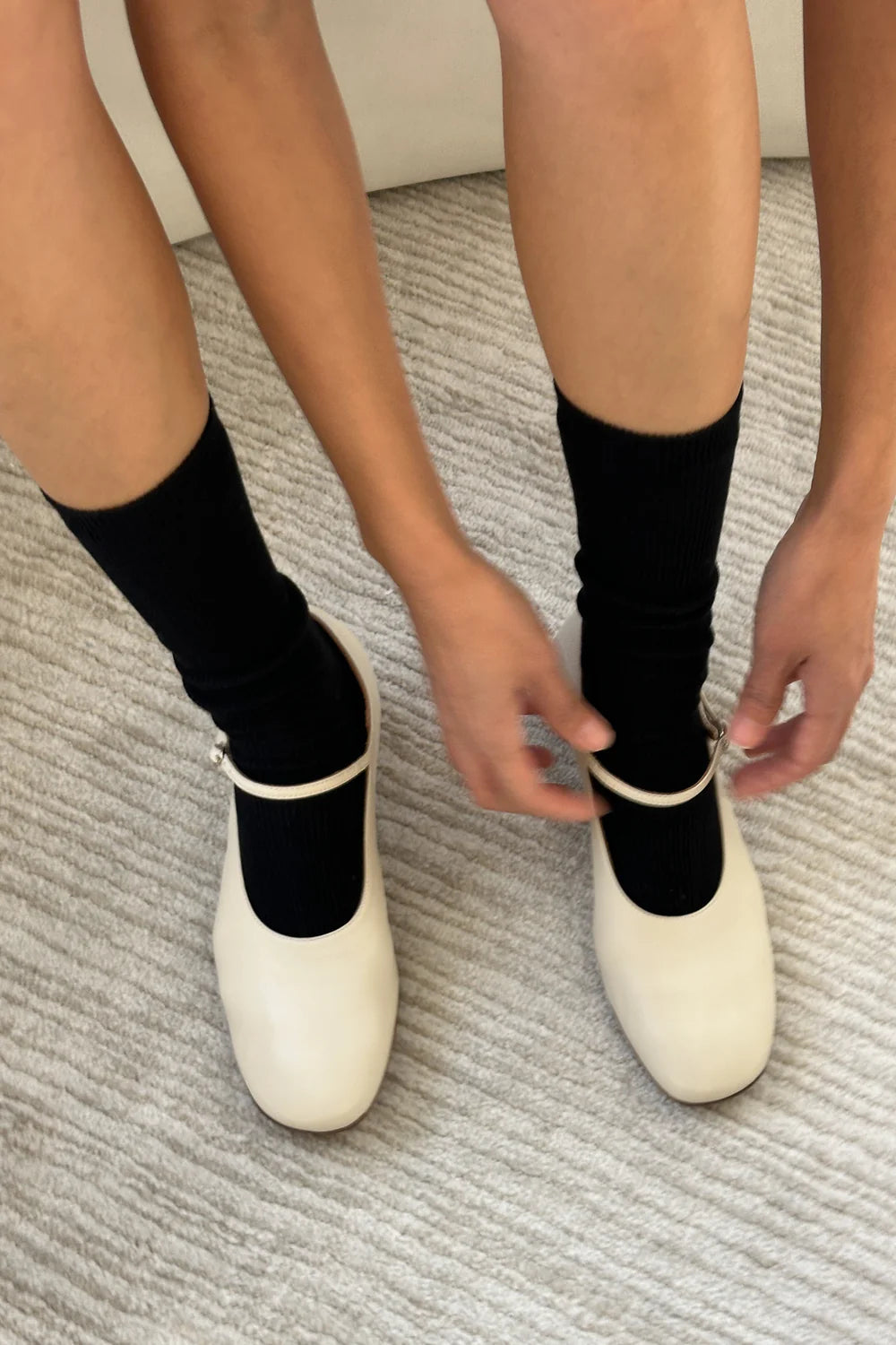 high socks Trouser black