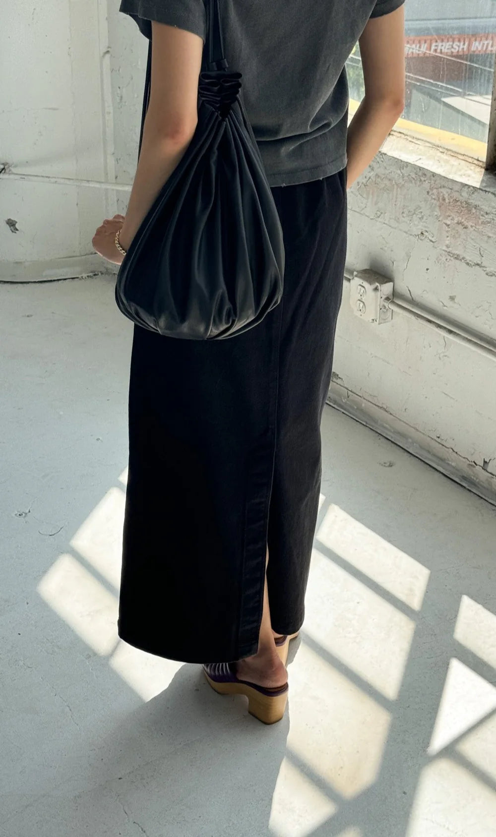 skirt City long black