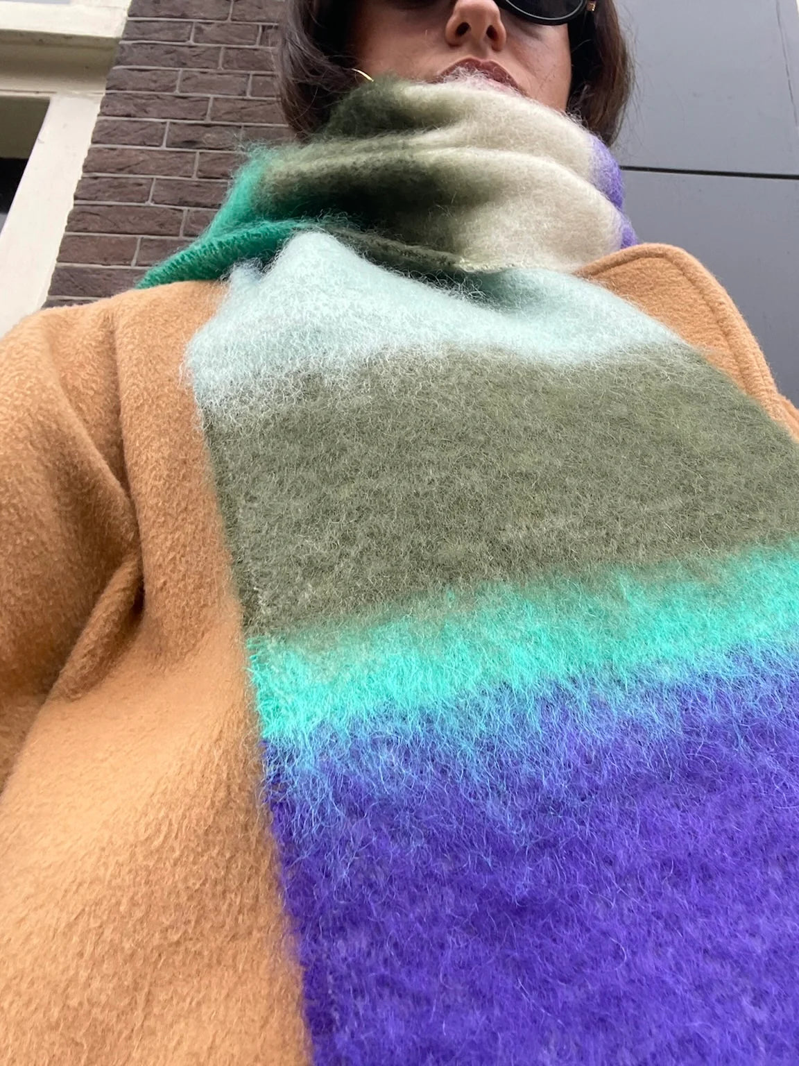 I Only See Him As a Friend mohair and wool scarf