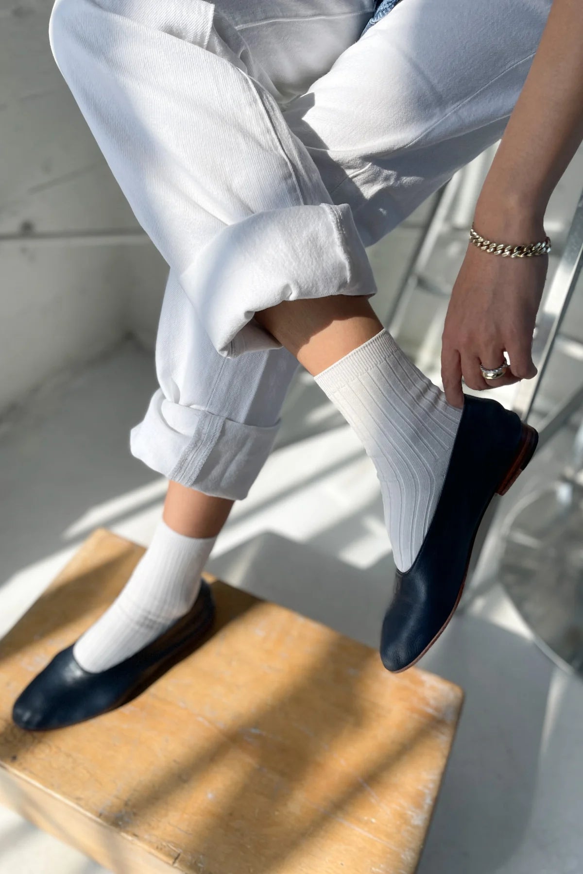 Her white socks