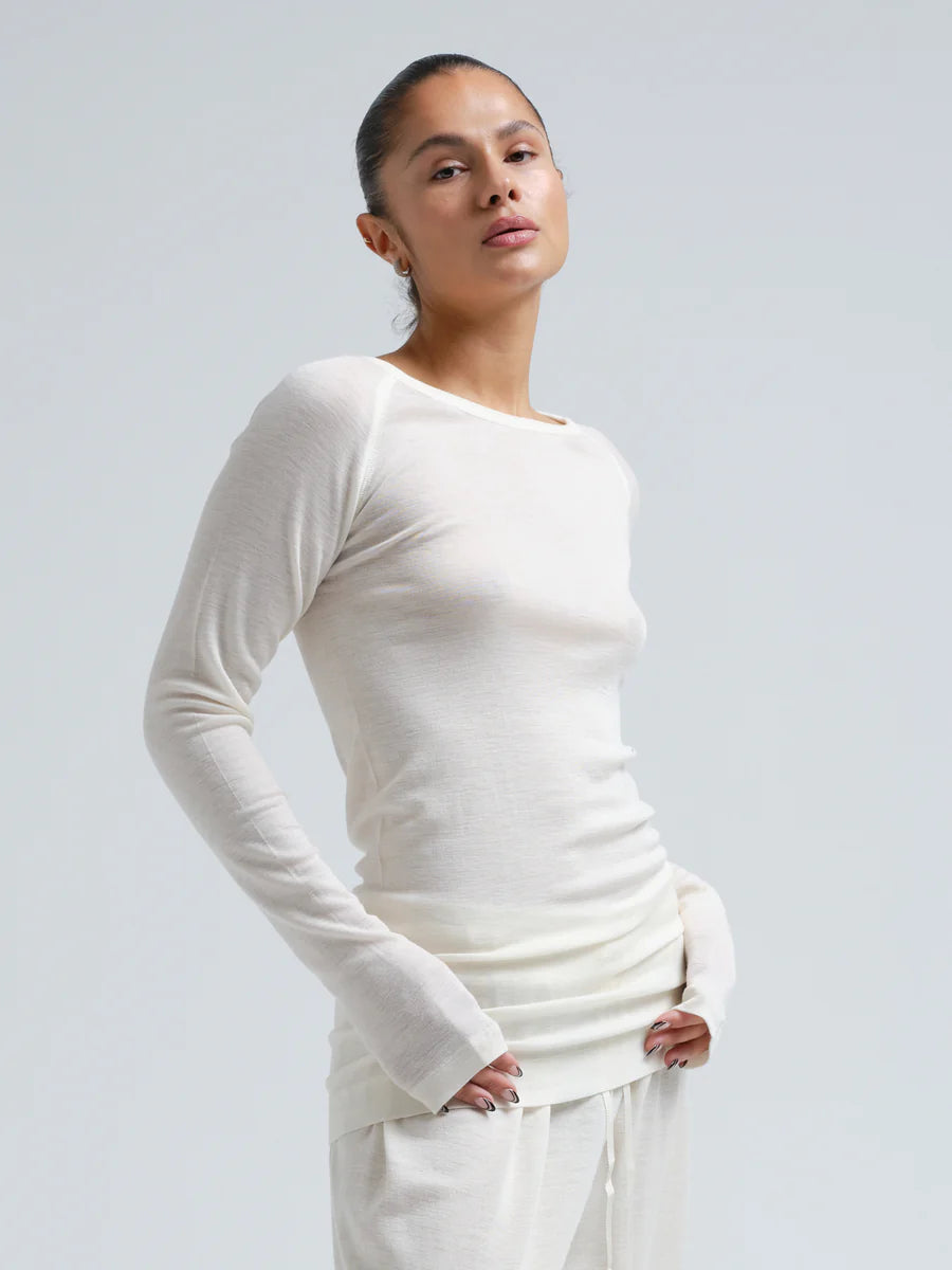 T-shirt Woolen Jade off-white