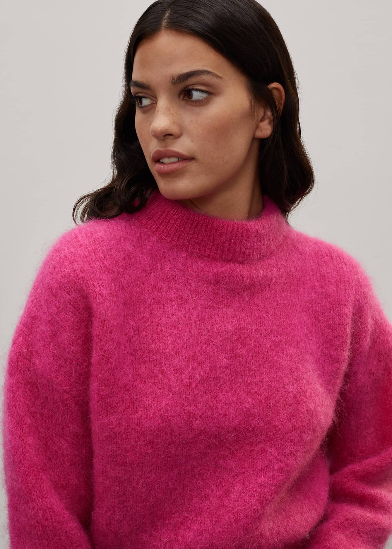 Jane Fuchsia mohair sweater