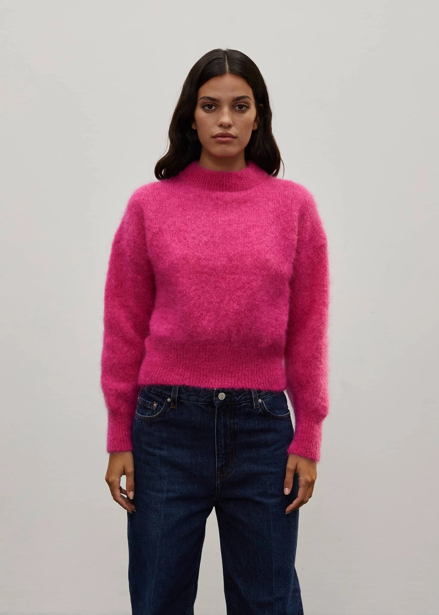 Jane Fuchsia mohair sweater