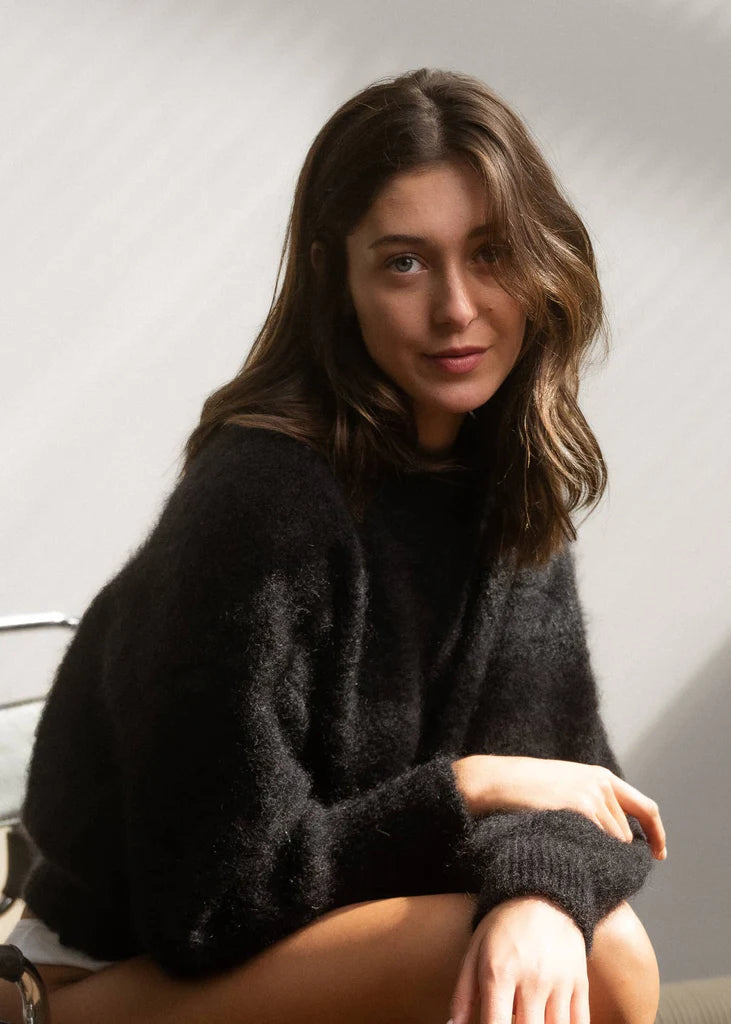 Jane black mohair sweater