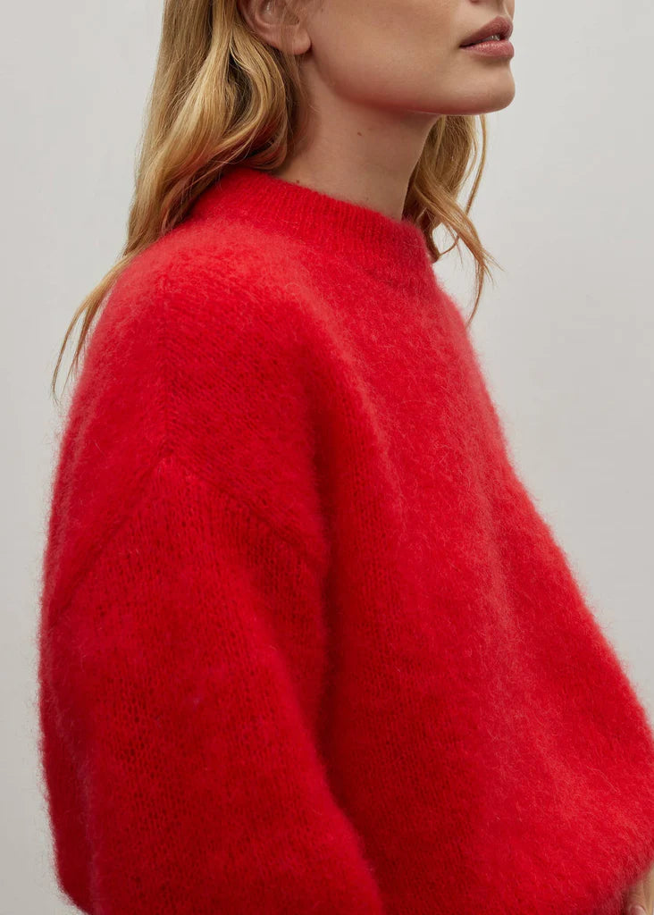 Jane red mohair sweater